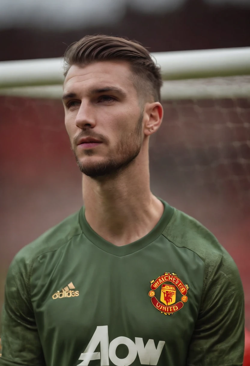Homem Soccer Player Goalkeeper With tattoos, in Manchester United