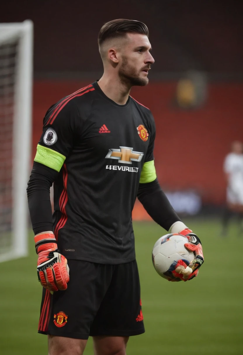 Homem Soccer Player Goalkeeper With tattoos, in Manchester United