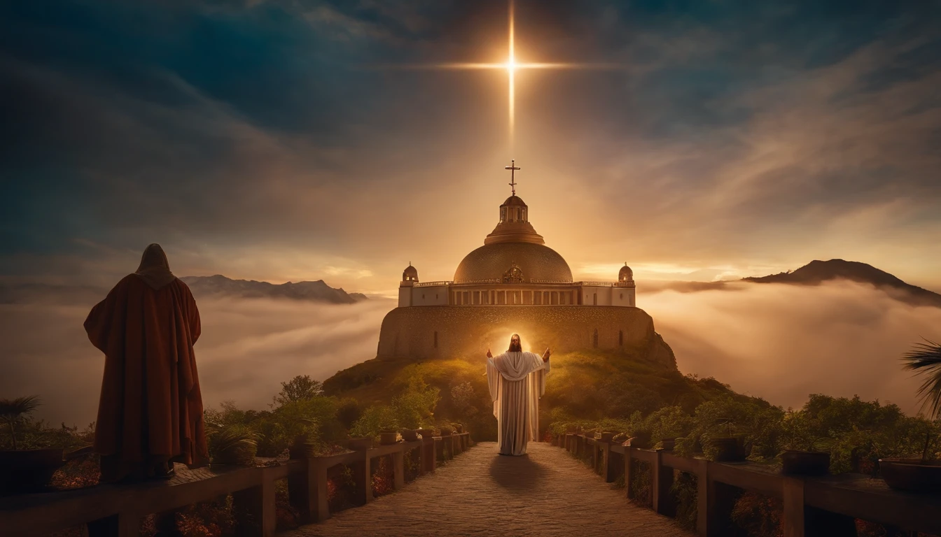 reigning of Christ on earth, be shining, realistic, 8k, cinematic