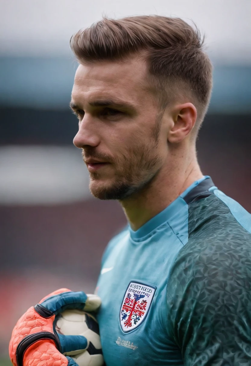 Homem Soccer Player England goalkeeper, England shirt, arm tattoos, Jay Tyler