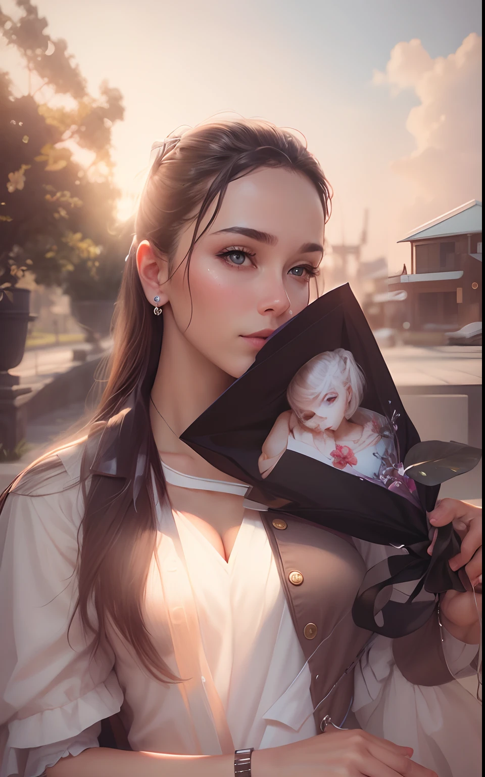 Handsome woman ultra realistic,-v4
