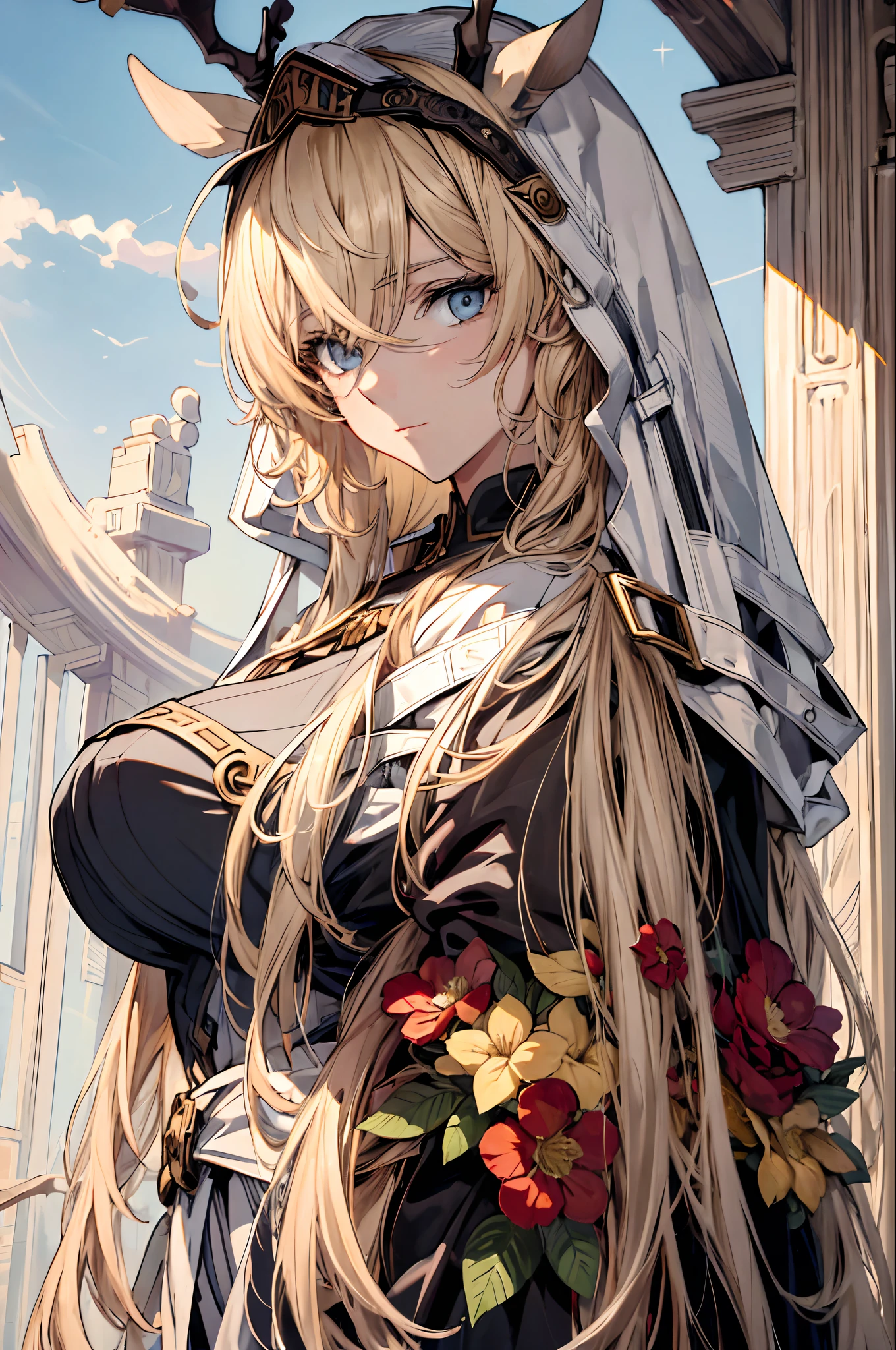 (((Masterpiece))),(incredibly_absurderes),(Best quality),(A high resolution),(Highly detailed),((CG unity 8k wallpaper)),Facial portrait of a European woman,with long coiled hair,blond hairbl,Floral frame,Decorative panels,abstract artistic,Alphonse Mucha(tmasterpiece,best qualtiy,A high resolution:1.4),A detailed,complexdetails,4K,splash of color,line art,Fibonacci,