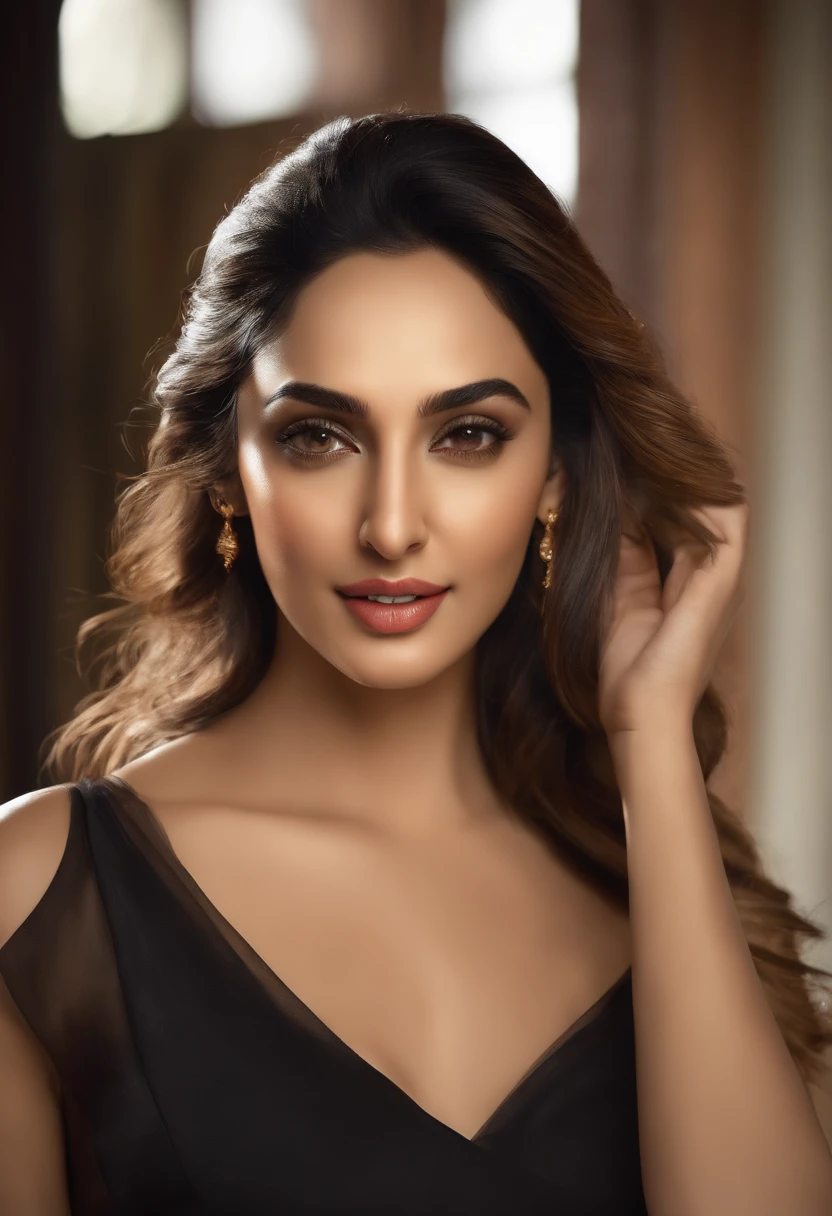 Indian Actress Kiara Advani Ultra Realistic Details Realistic Face High Detail Natural Detail, Nudist