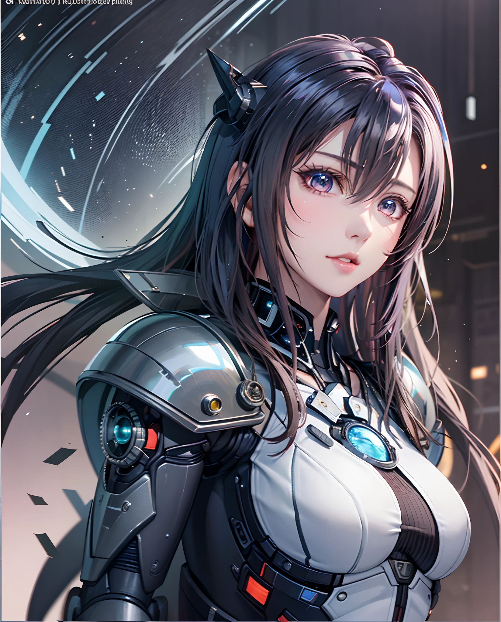 Woman in futuristic costume with futuristic helmet and futuristic sword, Trending on CGSTATION, trending at cgstation, portrait knights of zodiac girl, Cute cyborg girl, perfect android girl, portrait anime space cadet girl, beautiful girl cyborg, Girl in Mecha Cyber Armor, Game CG, cgsociety and fenghua zhong, beautiful cyborg priestess