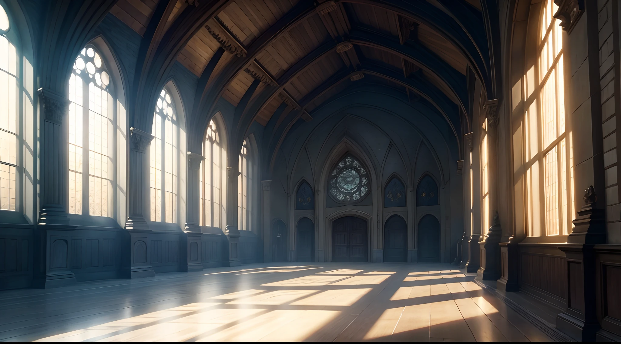 Harry Potter background without people, daylight, warm light, bright