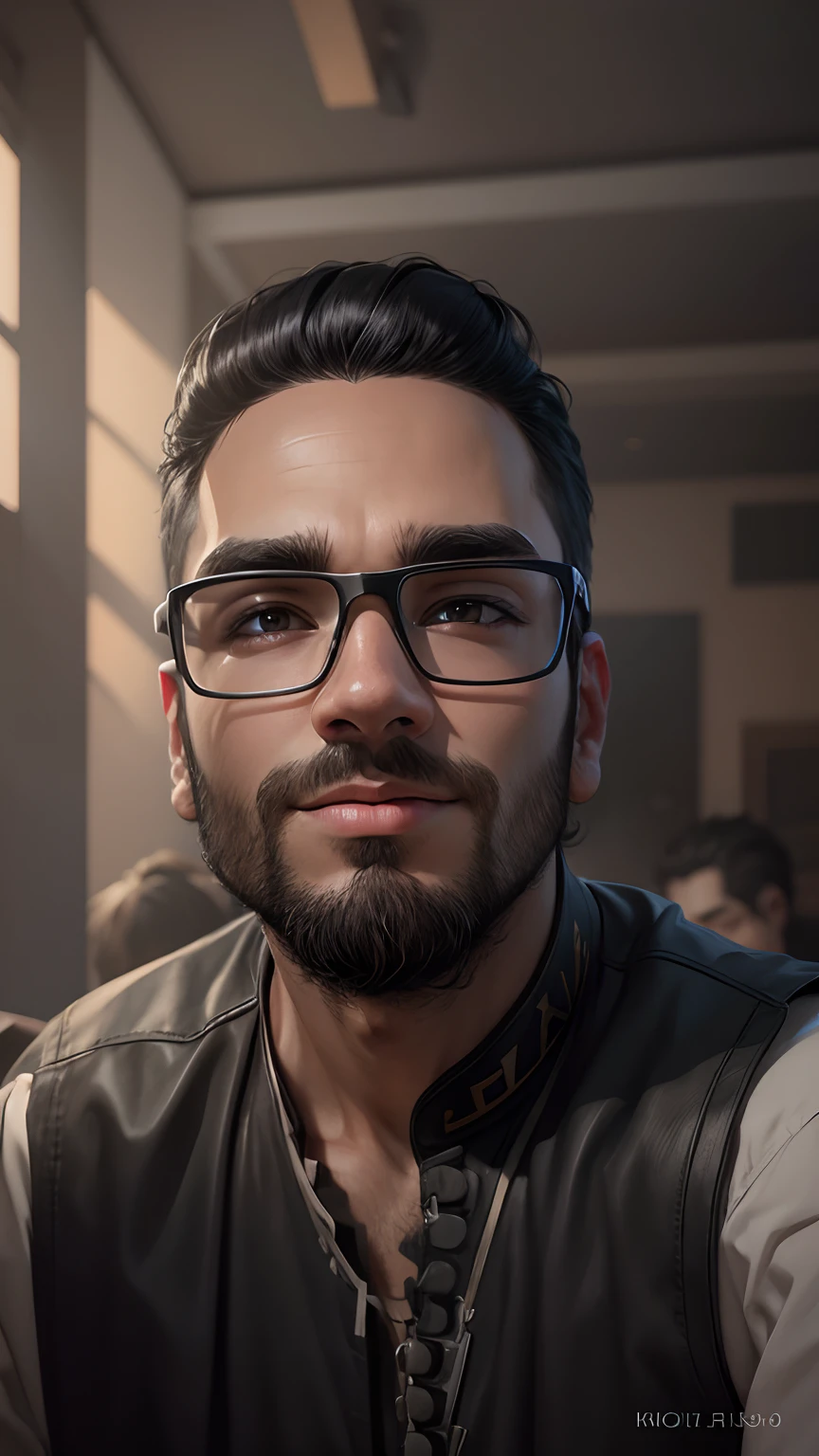 A young boy face having big black hairs 8k graphics