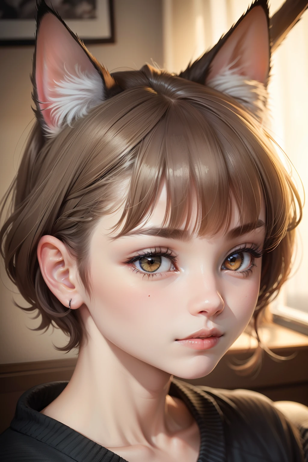 Cats and males,head portrait、Little American Shorthair