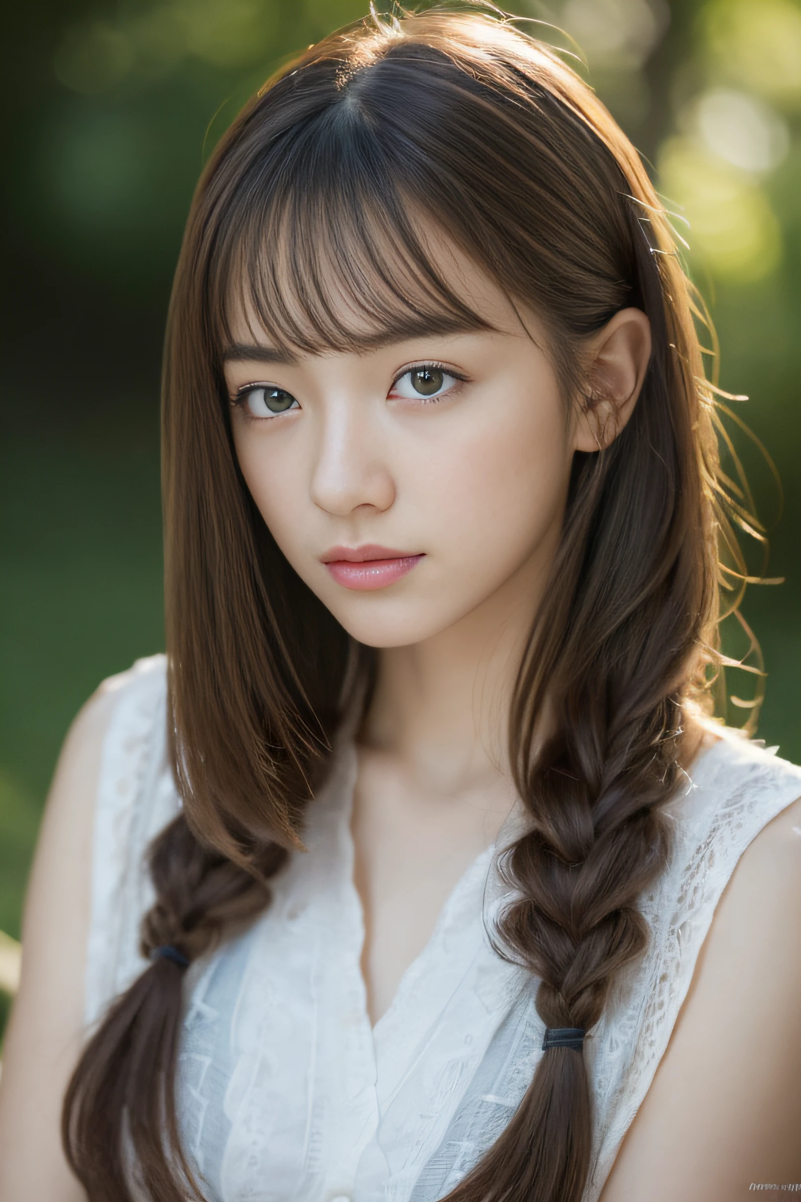 (((masterpiece))), top-quality, Extremely detailed, Detailed background,
bird’s eye view, 18mm wide lens, long shot, A bench by a quiet lake in the forest, sitting, Very beautiful girl, japanese, , Detailed face, (Full body:1.3), (random hairstyles :1.2), (Young Face), (Perfect body:1.1), blouse, skirt, autumn, in 8K, Wallpaper, amazing, finely detail, Ultra-detailed, 超A high resolution, Extremely detailed, Pure erotic face, extremely detailed eye and face, Beautiful detailed eyes, highly detailed skin, No makeup, (Natural Skin),