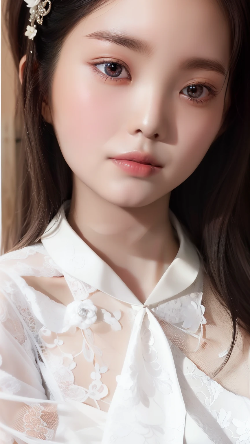 there is a young woman with a cell phone in her hand, beautiful delicate face, lovely delicate face, girl cute-fine-face, young adorable korean face, detailed face of a asian girl, feminine beautiful face, photorealistic beautiful face, beautiful feminine face, young cute wan asian face, beautiful girl model, young cute face, realistic beautiful face, beautiful realistic face