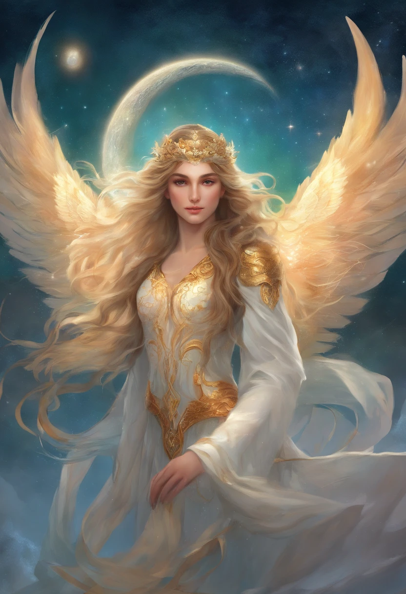 8K high resolution portrait of 18 year old angel man, full bodyesbian, The beauty of the god Eros, The beauty of God, Very pretty ((Angel Man)) Angel man with some majestic wings, Long curly hair, God of the Ocean, the god of the sea, luthien, The Art of God, God of Greek mythology, Moon God, God of Love and Peace, Beautiful God, Mythology of the god of the earth, God Eros, Stunning portrait of God, Frank Kelly Fleece, Carol back style, ((Beautiful face)), Ultra Definition, top-quality, 32K Ultra | ||, Ultra HD | |