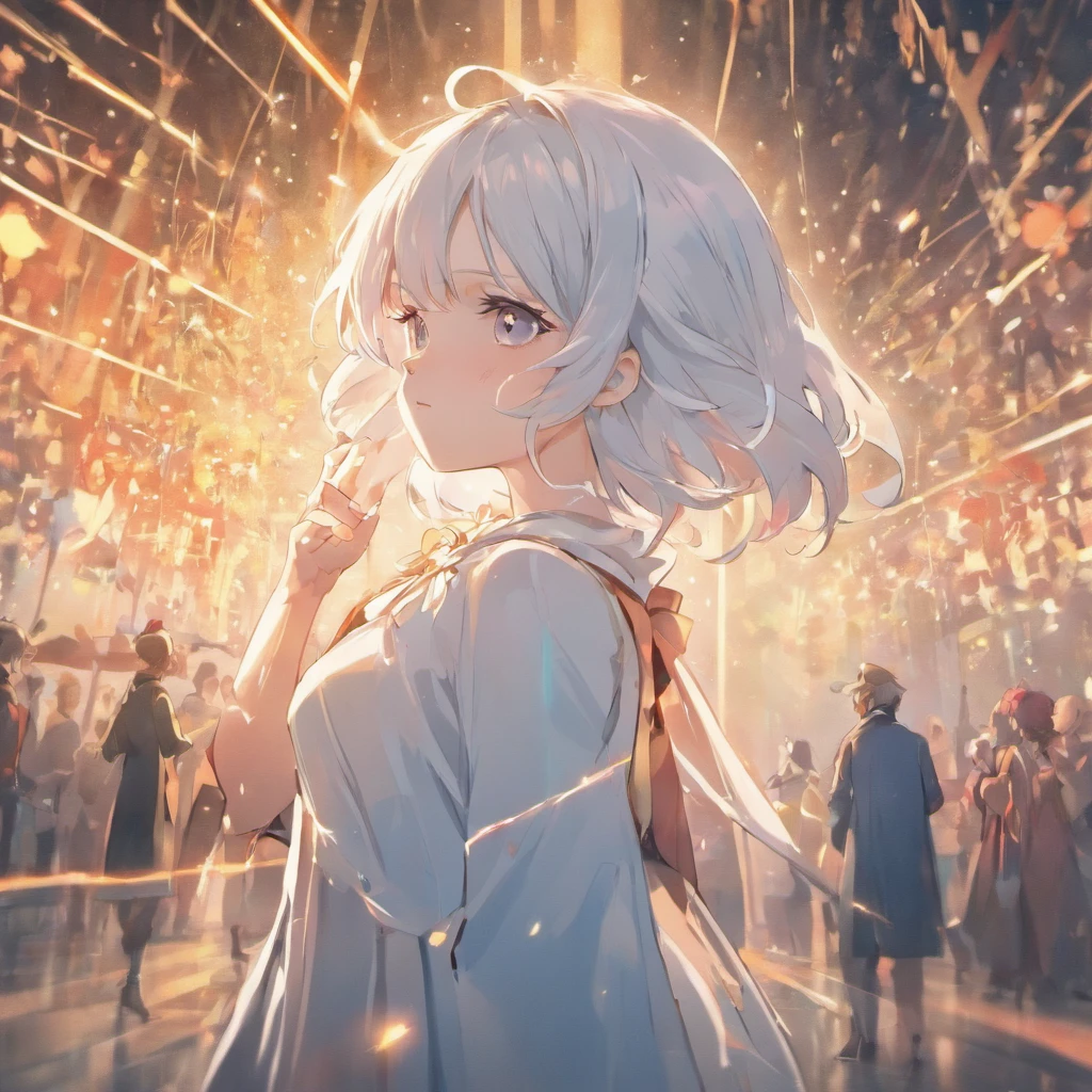 (white backgrounid:1.4),( Reasonable design, Clear lines, High Sharp, Best Quality, Very detailed, masutepiece, Film Light Effects, 4K ), Handsome Girl, mature girl