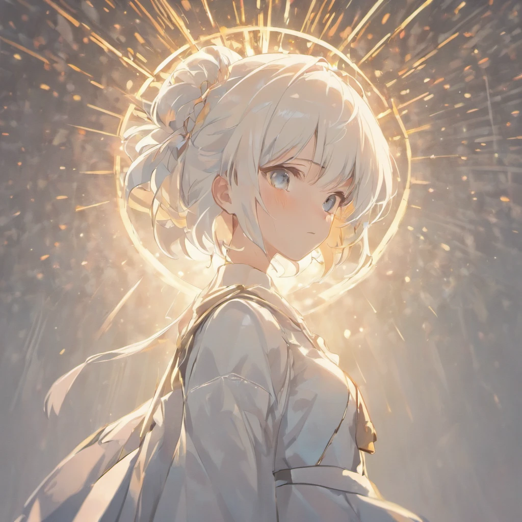 (white backgrounid:1.4),( Reasonable design, Clear lines, High Sharp, Best Quality, Very detailed, masutepiece, Film Light Effects, 4K ), Handsome Girl, mature girl