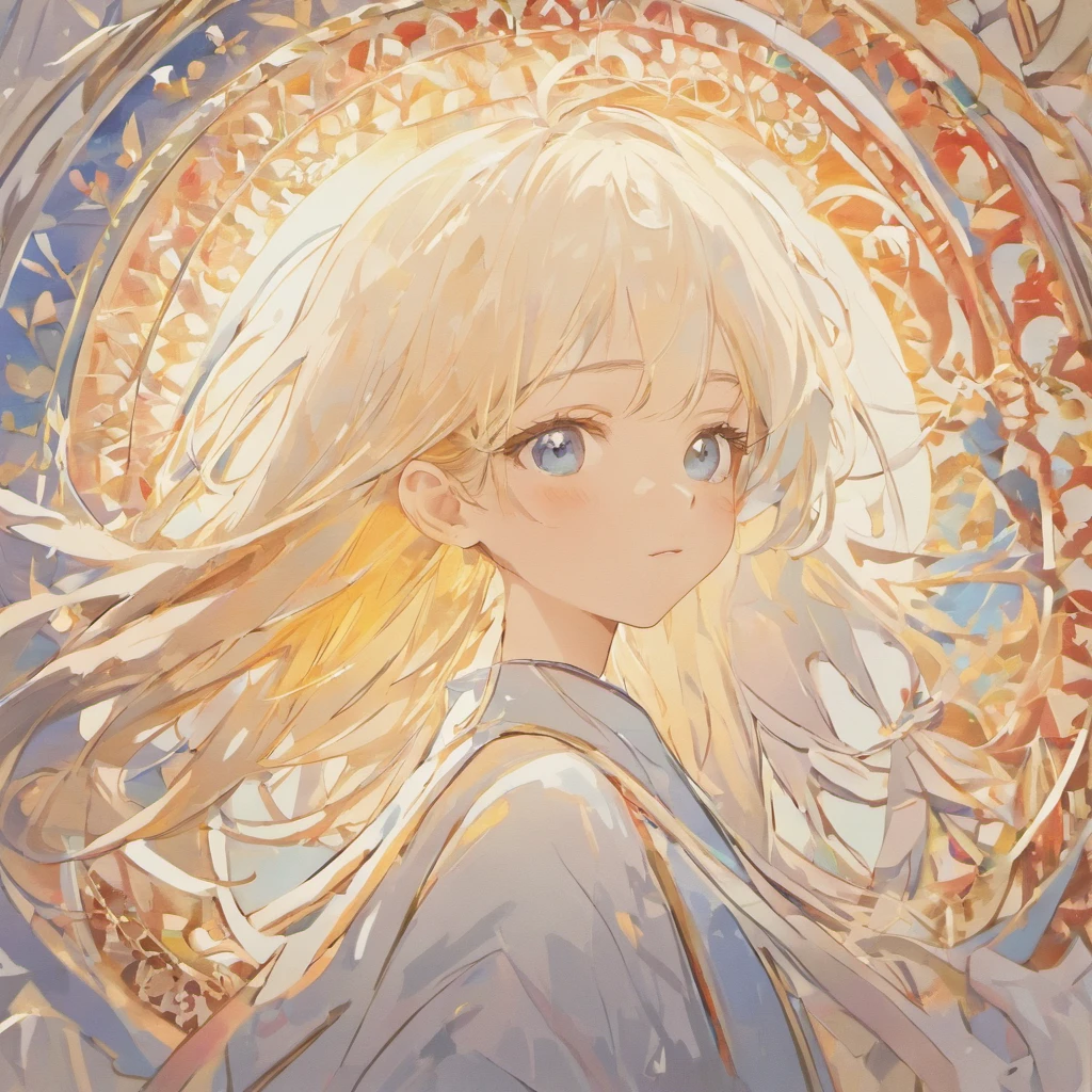 (White background:1.4),(Silhouette of a girl's head, Eyes closed, colorfull long hair, Oriental elements),(Chinese illustration:1.3,paper art:1.3, Quilted paper art:1.2),( reasonable design, Clear lines, High sharpness,Best quality, Very detailed, Masterpiece, movie light effect, 4K ),Ocean blue eyes,The eyeballs are snowflakes,(largeeyes:1.5)