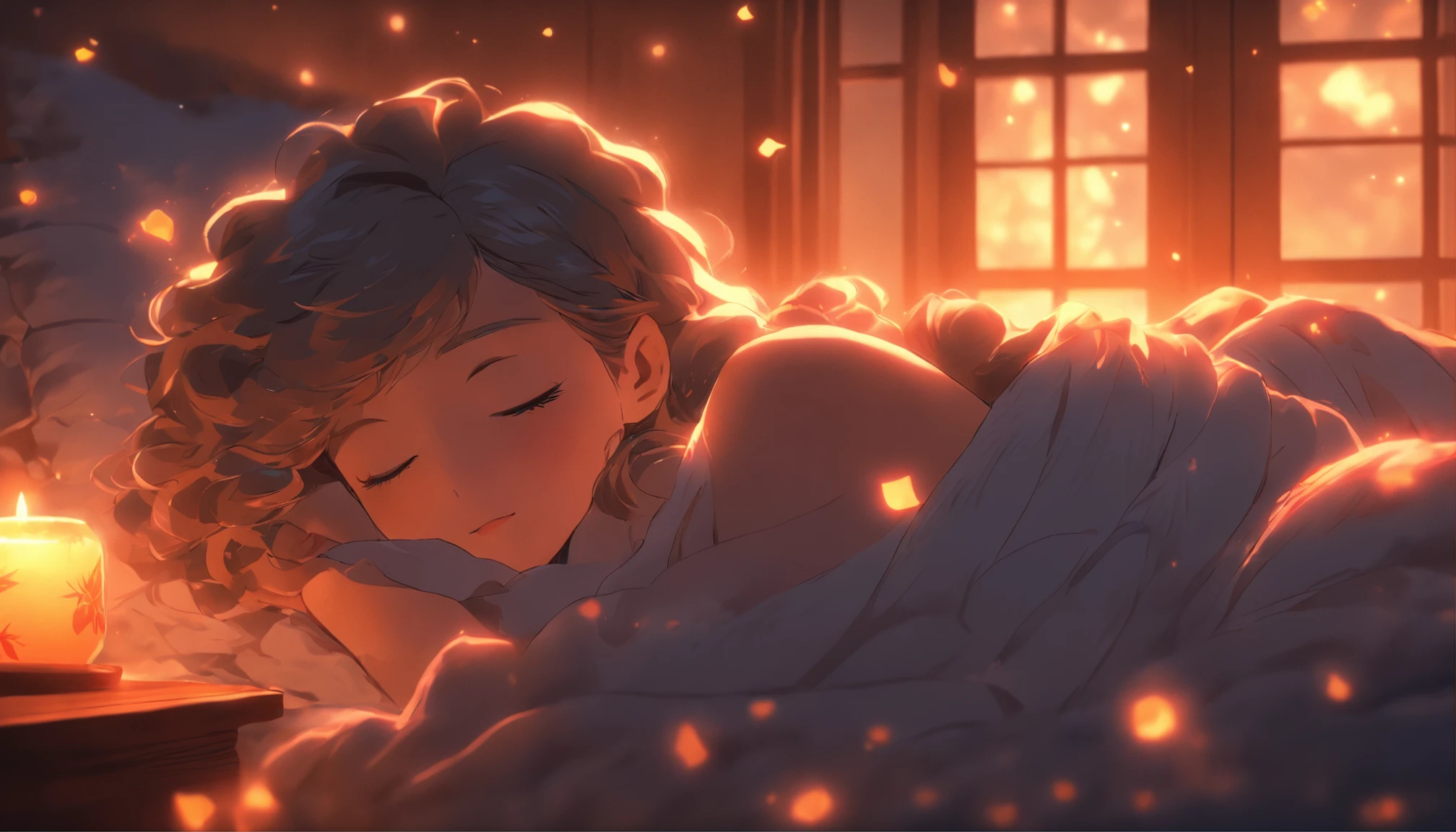 (best quality,4k,8k,highres,masterpiece:1.2),ultra-detailed,realistic, peaceful sleeping scene,soft lighting, calm atmosphere, blankets and pillows, sweet dreams, deep slumber, tranquility, comfortable bed, beautiful bedroom, cozy ambience, serene night, quiet surroundings, gentle breathing, restful sleep, undisturbed rest, blissful tranquility, pleasant dreams, quiet darkness, peaceful silence, stillness, tranquil moonlight, gentle moonbeam, quietude, relaxation.