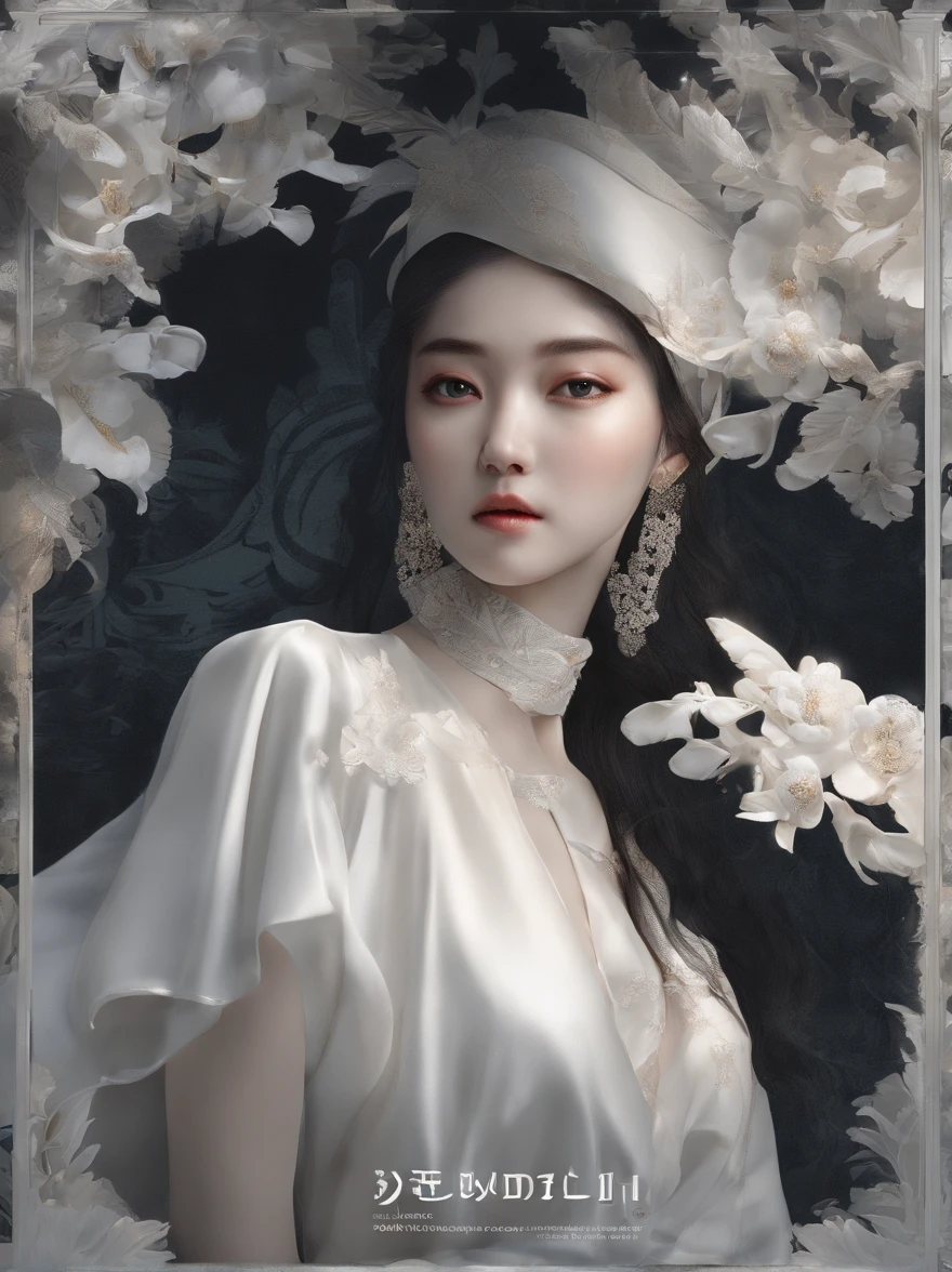 beste-Qualit, master-piece, ultra-high resolution, (photorealistic portrait:1.4), raw picture, 1 Korean Girl,white dress,Show your shoulders., In the dark, Deep Shadows, Low key, cold light,A Beautiful Girl ,nice skin ,cosmetic style,show to much skin