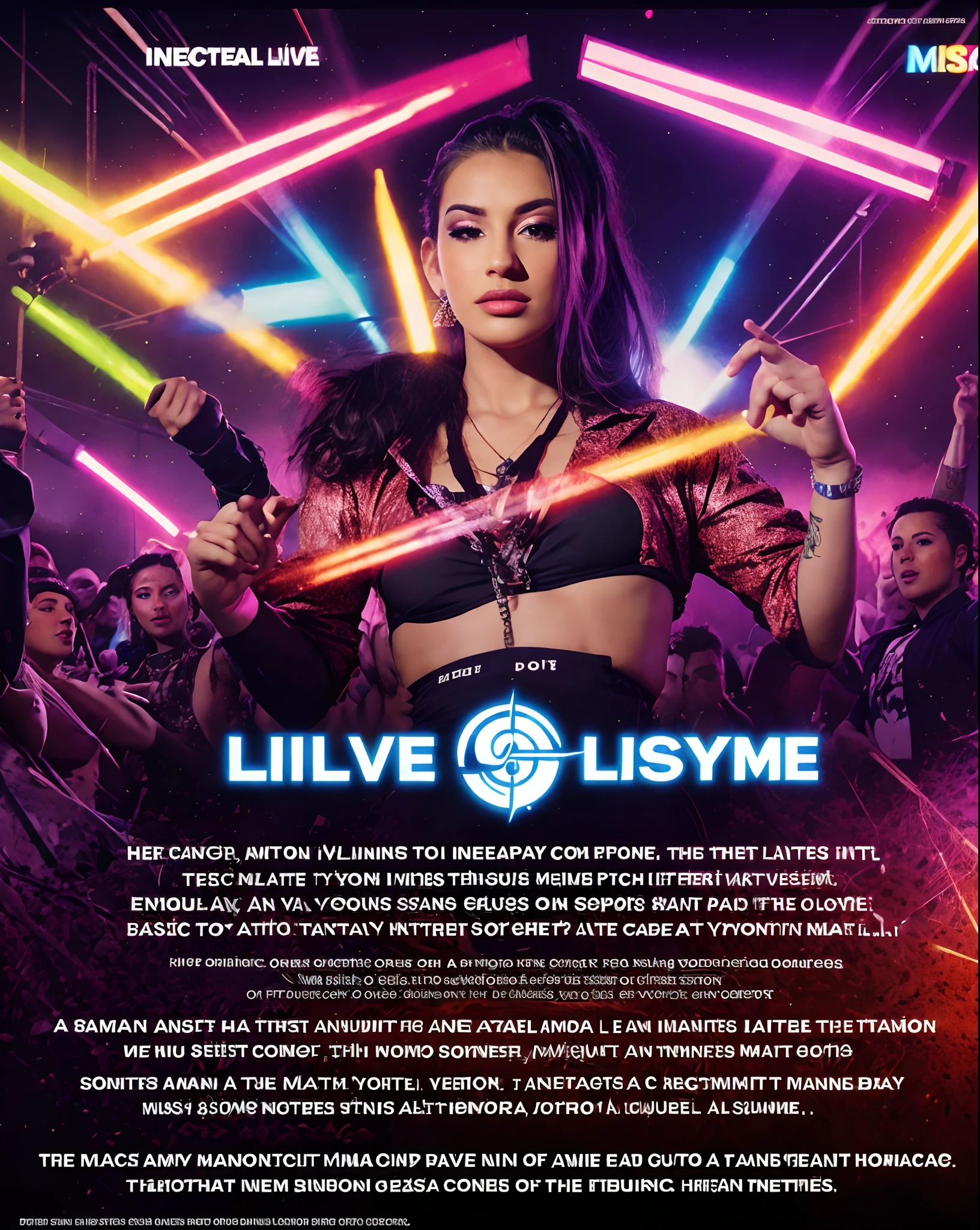 a musical ilegal animel rave Flyers info with list of list of artists names