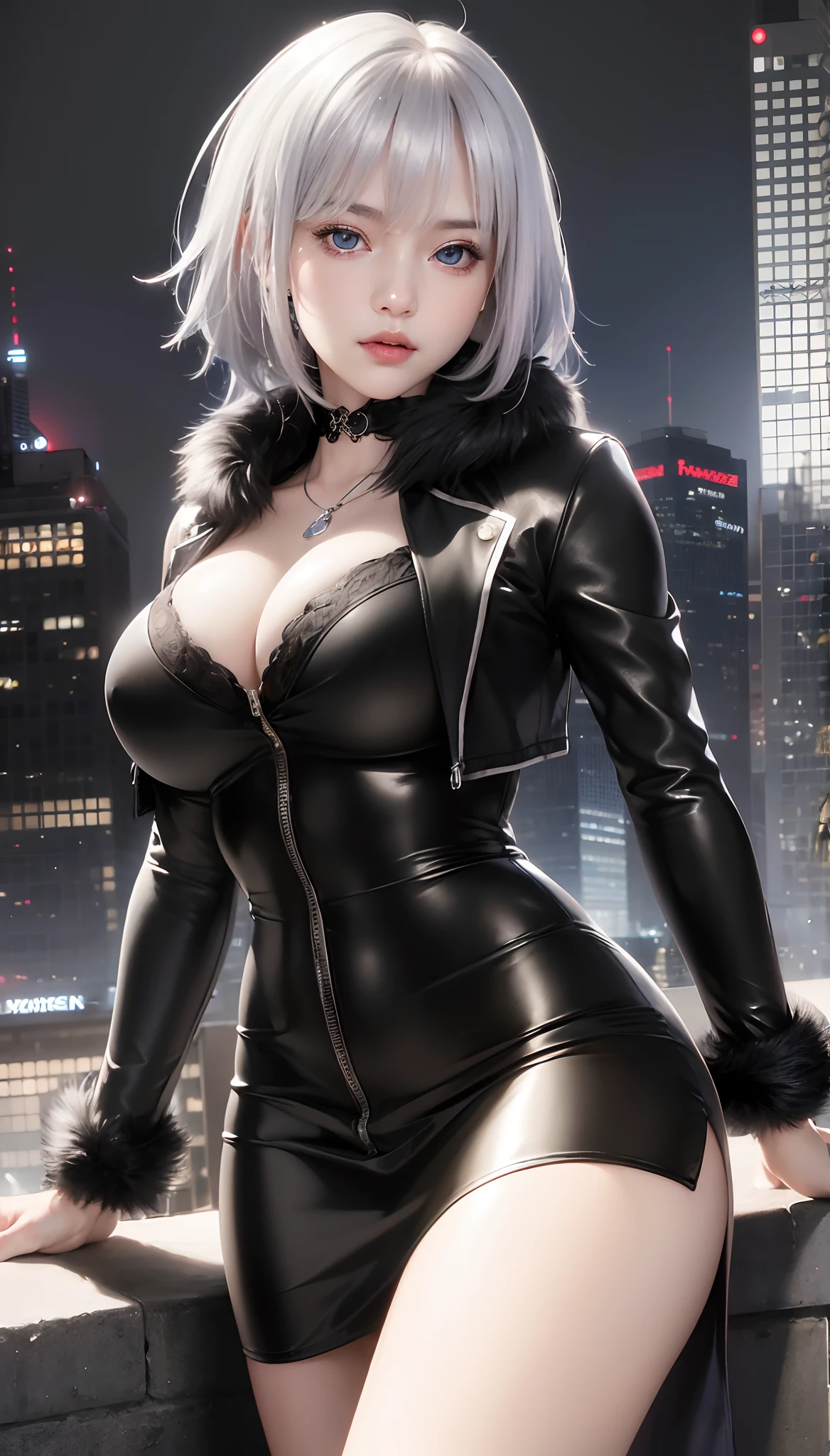 best quality, ultra high res, (photorealistic:1.4), 8k resolution, girl, (silver  hair:1.3) , realistic blue eyes, (realistic hair:1.2), (Korean girl:1.2), (realistic eyes:1.2), (beauty face:1.3), perfect body, white pale skin, small breast, cleavage, , (eyes looked up:1.3), petite , Sports bikini, flat chest