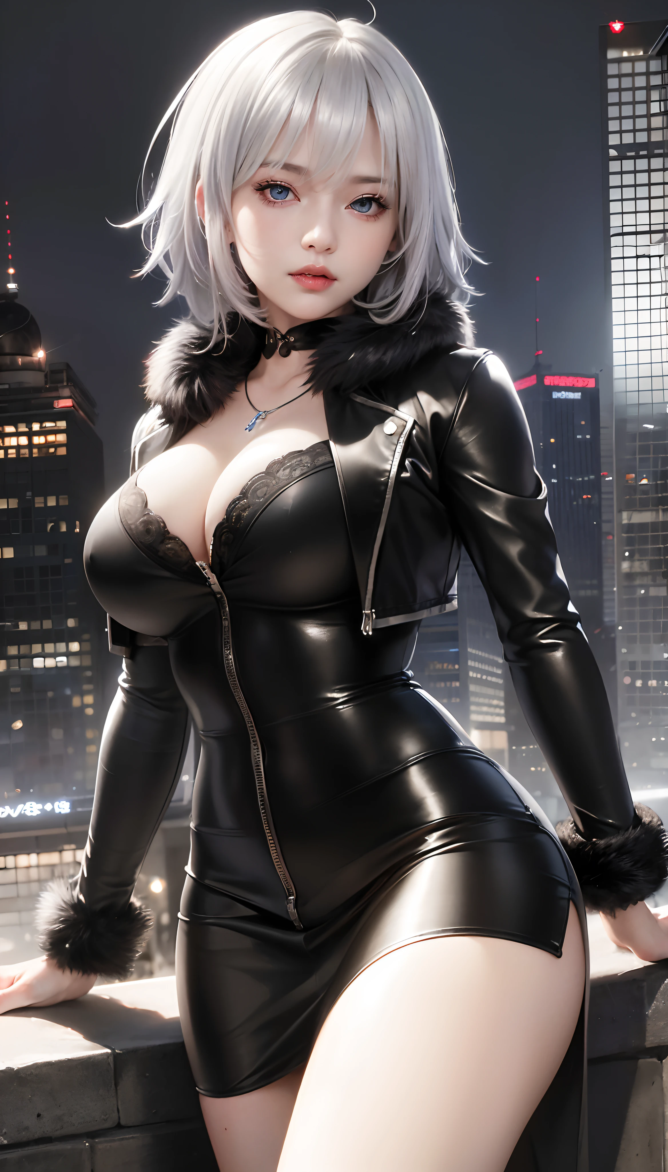 best quality, ultra high res, (photorealistic:1.4), 8k resolution, girl, (silver hair:1.3) , realistic blue eyes, (realistic hair:1.2), (Korean girl:1.2), (realistic eyes:1.2), (beauty face:1.3), perfect body, white pale skin, small breast, cleavage, , (eyes looked up:1.3), petite , Sports bikini, flat chest