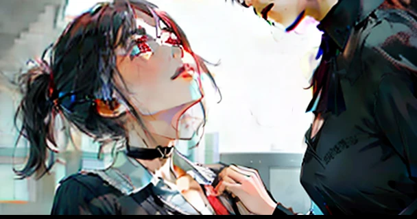 Woman with a collar around her neck,A hand reached for her, submissive, Slave collar, violence, ((srestrained)), srestrained, Handcuffed, shibari, Drool, Slaves, sadistic, tight around neck, Dominant, choker necklace, menacing!!!, big breasts beautiful, terroral》, horror”, Supergianthugebreasts, Brutal violence