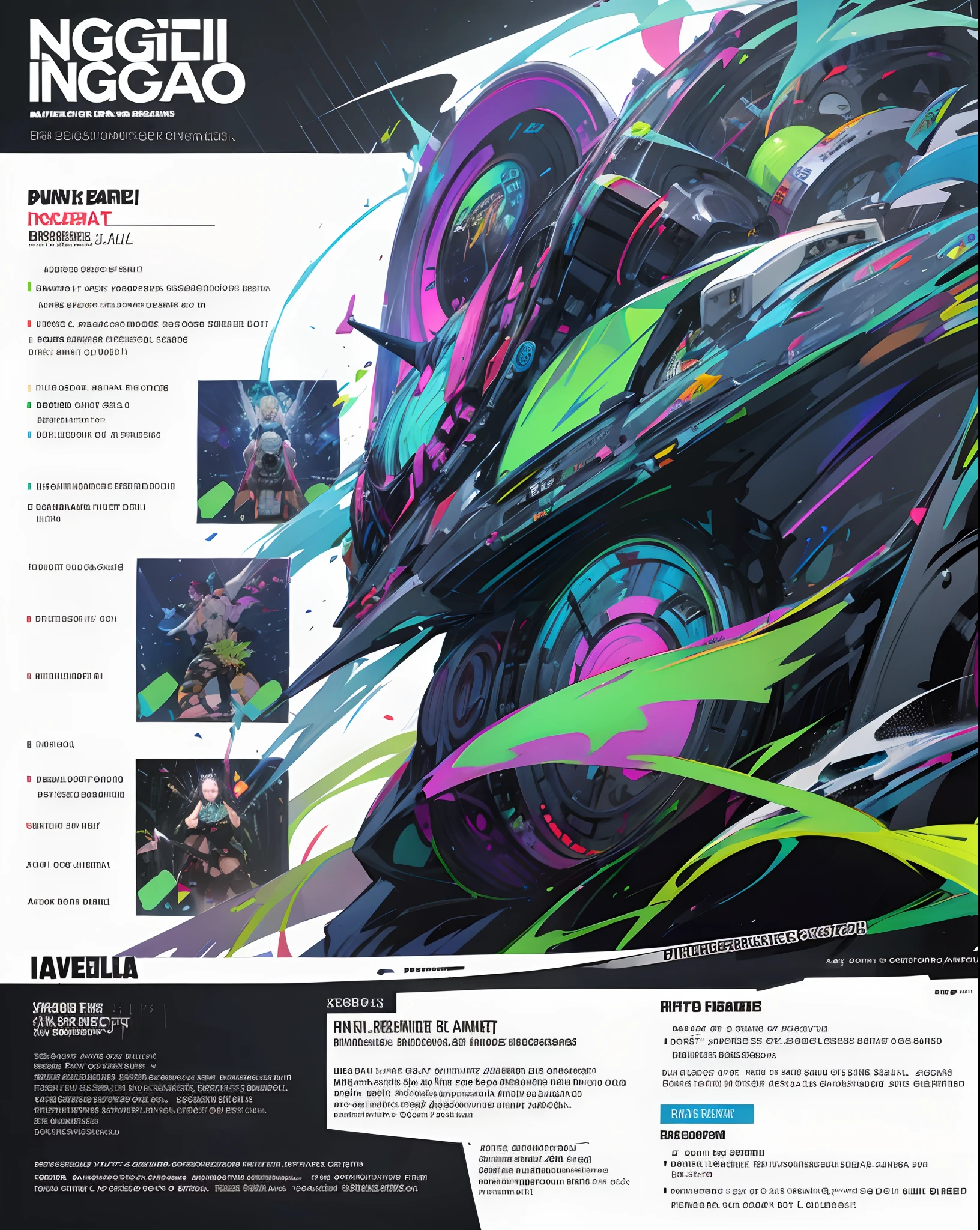 a musical ilegal animel rave Flyers info with list of list of artists names
