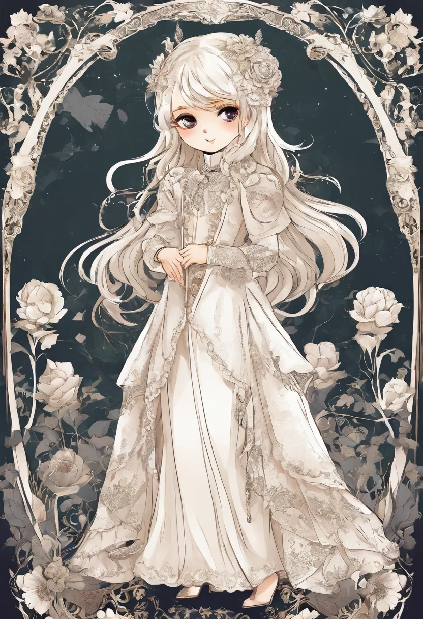 ((beautiful )), ((An aristocrat's dhampir in gothic style)), (tit), white short hair, desert, anime, sharp caps