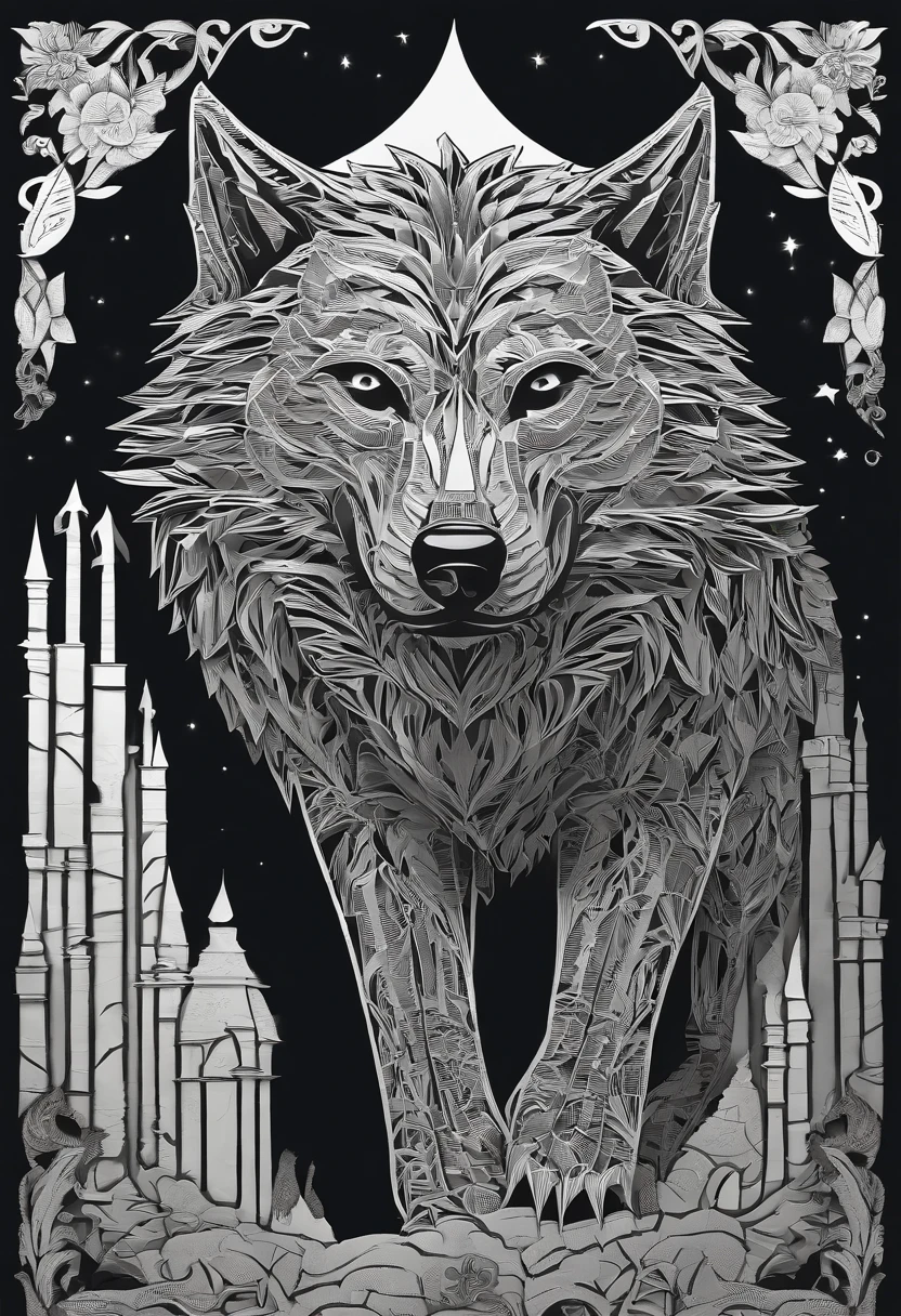 werewolf gigantic black humanoid wolf.