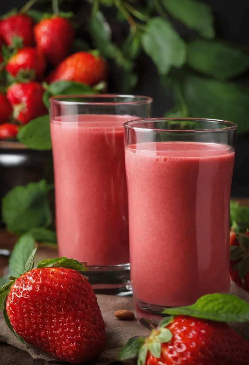 whey protein com morangos