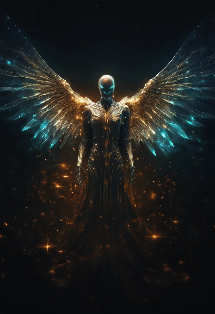Cosmic Fallen Angel, glowing light eyes, Biomechanical, eerie, Creepy, nightmarish, Very bright colors, Light particles, with light glowing, Mshiv, wallpaper art, UHD wallpaper Cosmic Fallen Angel, glowing light eyes, Biomechanical, eerie, Creepy, nightmarish, Very bright colors, Light particles, with light glowing, Mshiff, wallpaper art, UHD wallpaper cosmic fallen angel, olhos claros brilhantes, Biomechanicals, estranho, assustador, Pesadelo, cores muito brilhantes, light particles, com luz brilhante, Mshiff, Arte do papel de parede, Papel de parede UHD