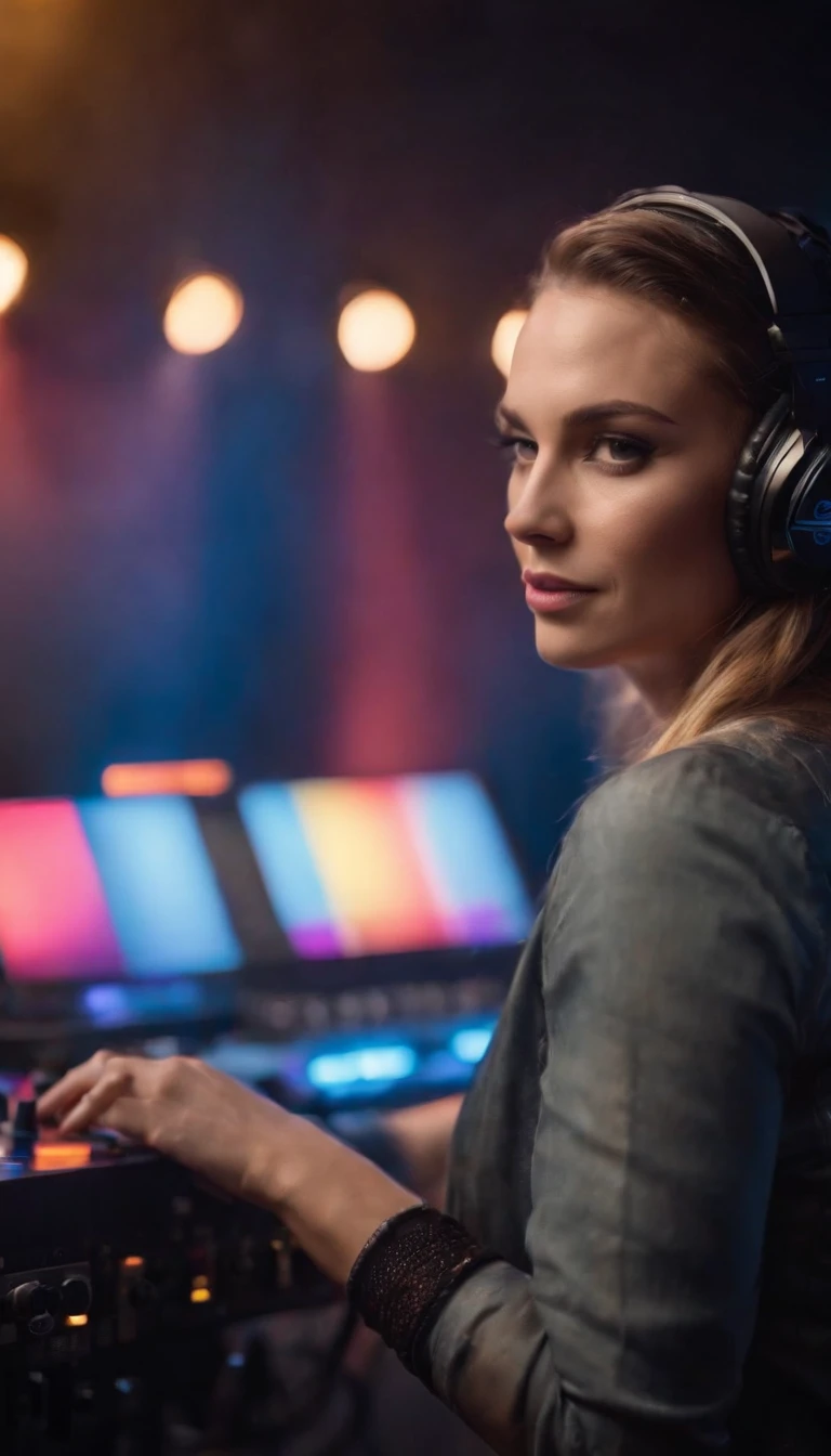 Nightclub female DJ