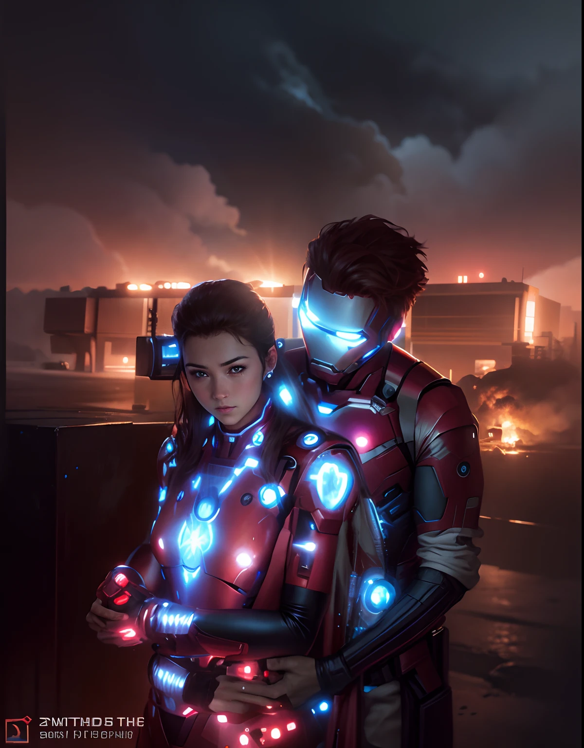 Anime , tech background, ultra realistic