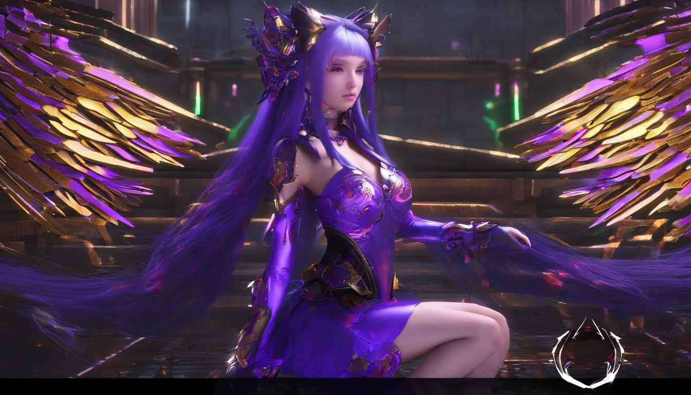 Fantasy Fairy Girl 32K（tmasterpiece，k hd，hyper HD，32K）Long flowing bright purple hair，Autumn Pond，zydink， a color， Fantasy fairy girl（Playful girl）， （Silk scarf）， Combat posture， looking at the ground， long whitr hair， Floating bright purple， Fire cloud pattern gold tiara， Chinese long-sleeved gold silk garment，Fantasy fairy girl （abstract ink splash：1.2）， smoky background，Lotus protector（realisticlying：1.4），Bright purple hair，Smoke on the road，The background is pure， A high resolution， the detail， RAW photogr， Sharp Re， Nikon D850 Film Stock Photo by Jefferies Lee 4 Kodak Portra 400 Camera F1.6 shots, Rich colors, ultra-realistic vivid textures, Dramatic lighting, Unreal Engine Art Station Trend, cinestir 800，Fantasy fairy girl