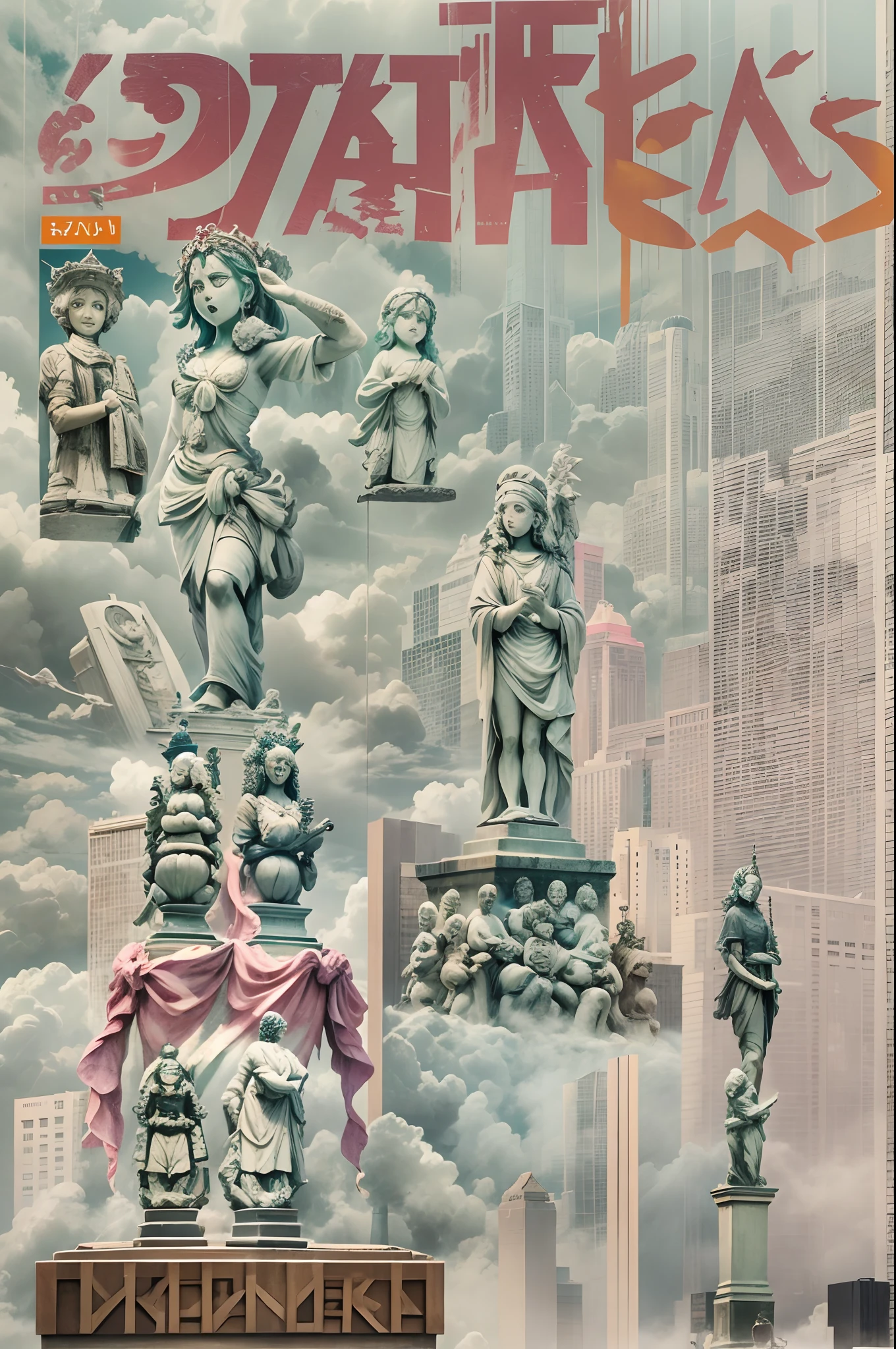 Imaginary statues and gods々、vivd colour、colourfull、appearance々Nakami、Divine punishment
