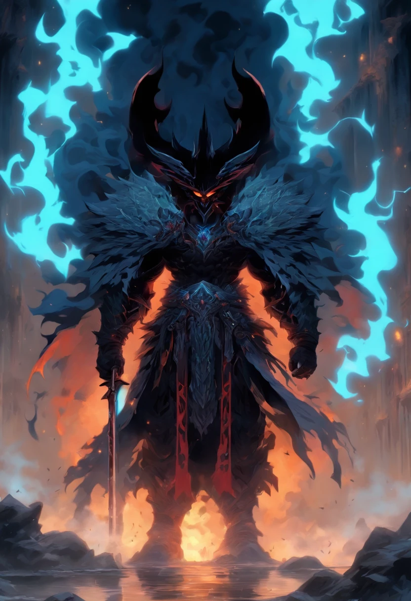 （Hoang Lap，hight resolution，hyper-detalied），subject "Black Soul"，Off-white，big sword，Cape with fur trim，coyote，Background of details，Bone Fire，North Valley，Iritill，Cold Moon，The Rule of Thirds – No Watermark，frontier，diablo 4 style，intricately-detailed，Aura of Evil，diablo color theme，（official arts，Beauty and Aesthetics：1.2），（Dark art，corrode，s fractal art：1.3），rich colourful，terror，highest detail, (Character reference :1.3),(Concept art:1.3)