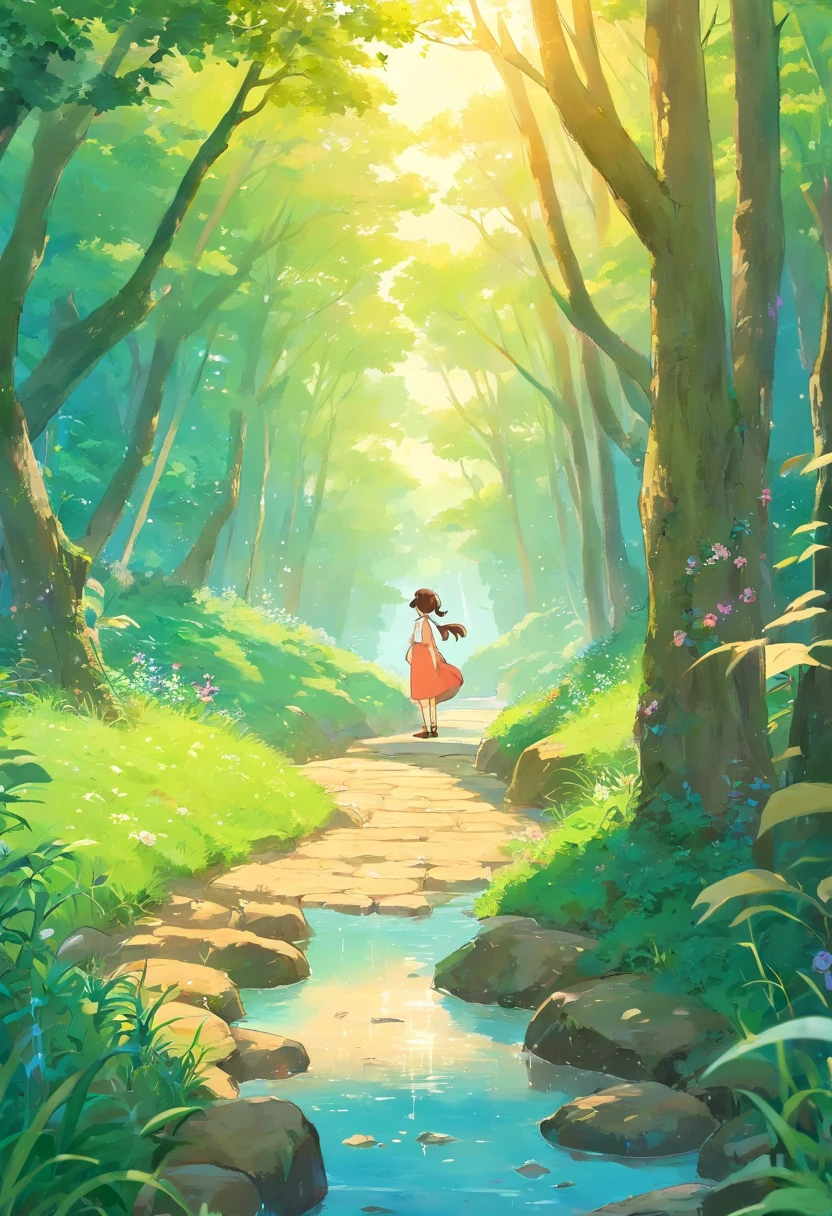 Weak branches send rain faintly,
A gentle breeze。
The feathers fell away and chirped,
Sunny like sunset moon。
Floating clouds are different,
Light air。
The peaks are secluded,
The stream is gentle。
Crickets have a soft voice,
The grass is like a tidal wave。
Vestibule of the Tanmu Trail,
Tile mud。