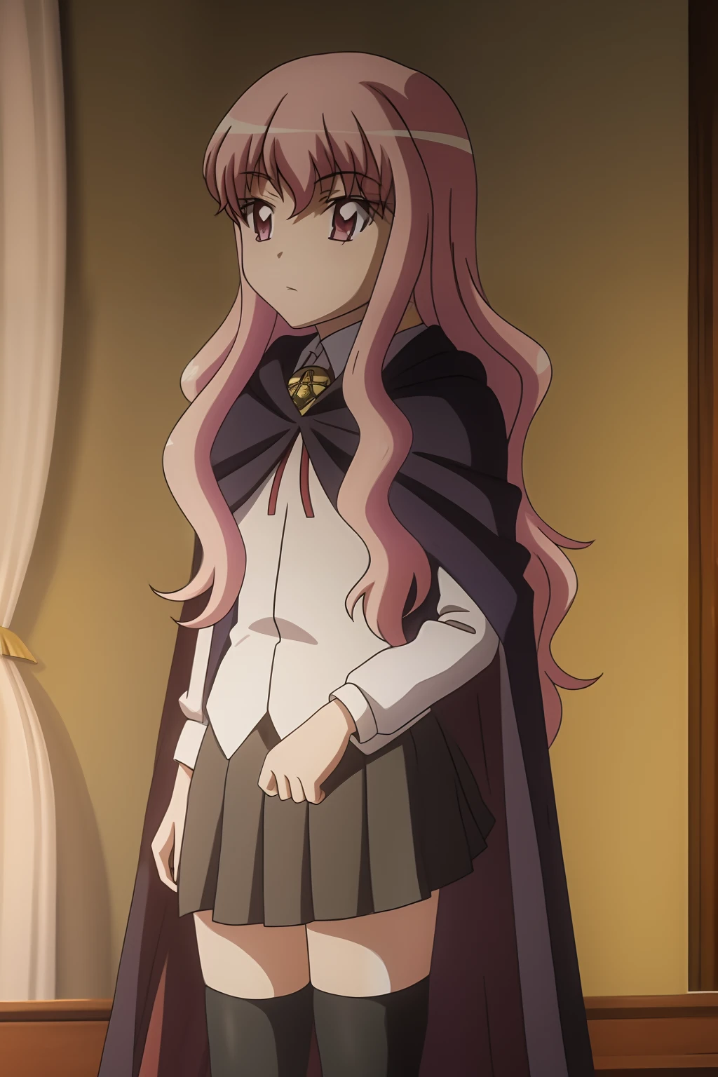 louise francoise le blanc de la valliere
school uniform
cape
black thighhighs