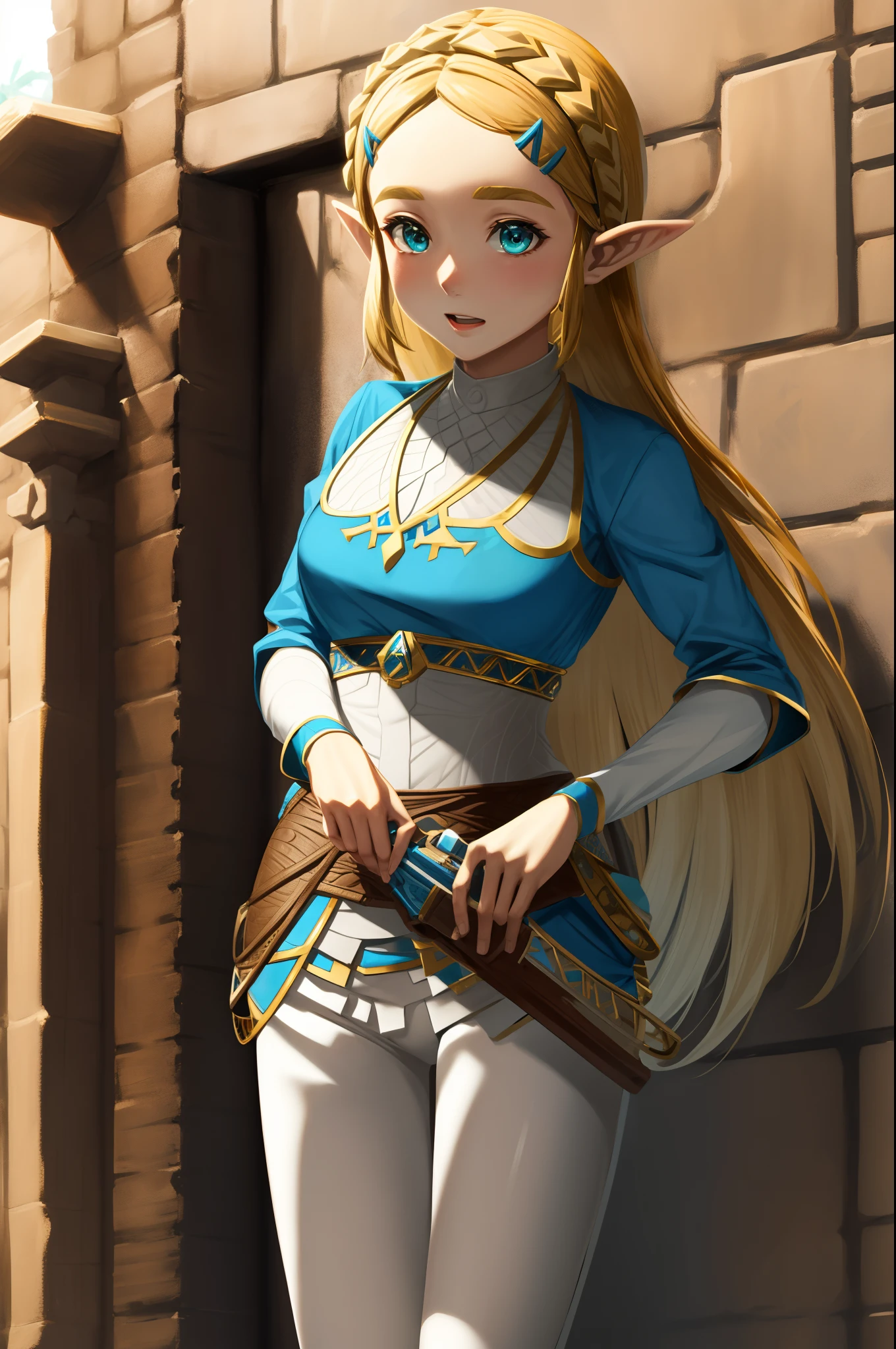 masterpiece, best_quality, 1girl, solo, princess zelda, nintendo, the legend of zelda, botw