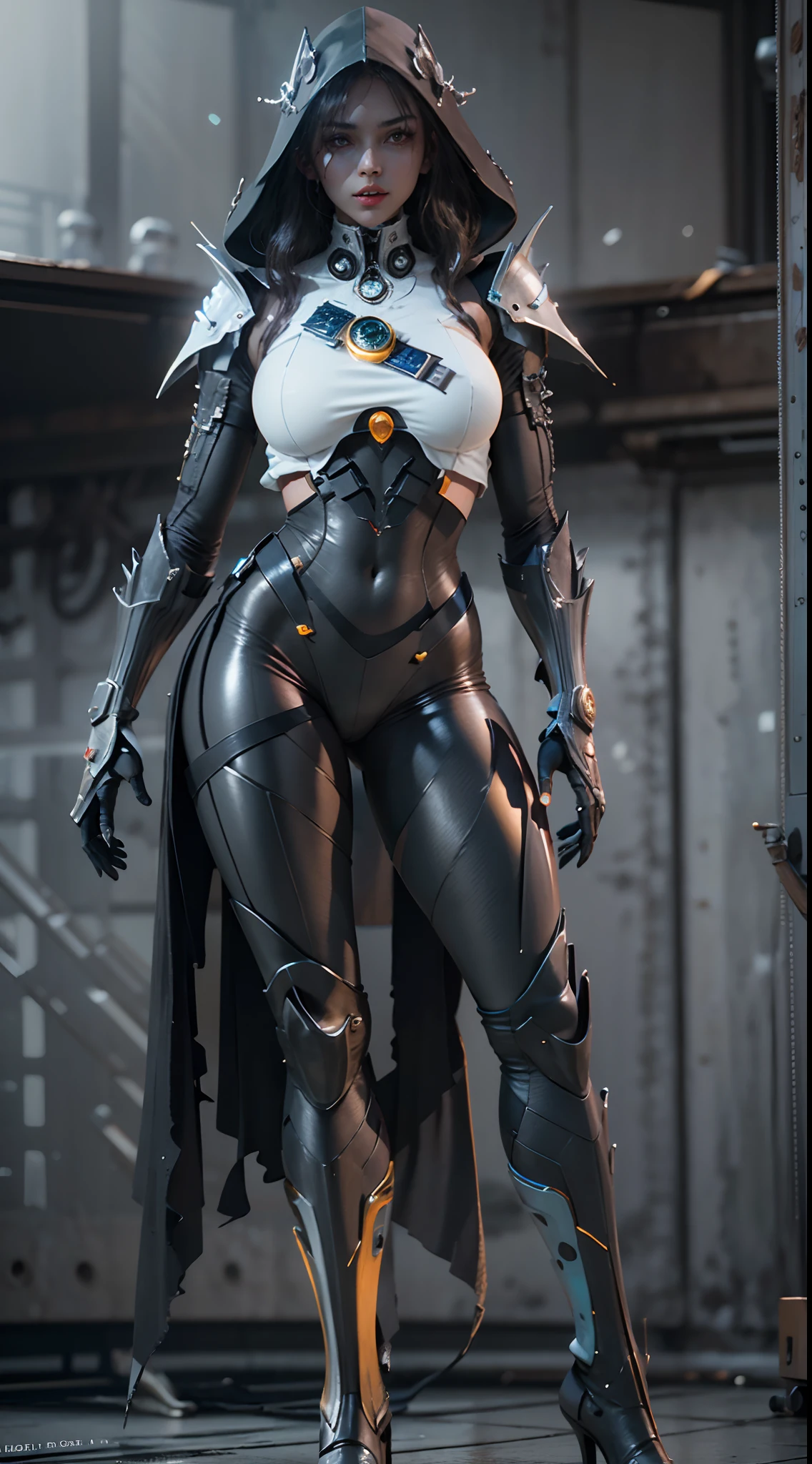 ((Best quality)), ((masterpiece)), (detailed:1.4), 3D, an image of a beautiful witch cyberpunk witch costume metallic suit, (High Dynamic Range),Ray Tracing,NVIDIA RTX,Super-Resolution,Unreal 5,Subsurface scattering,PBR Texturing,Post-processing,Anisotropic Filtering,Depth-of-field,Maximum clarity and sharpness,Multi-layered textures,Albedo and Specular maps,Surface shading,Accurate simulation of light-material interaction,Perfect proportions,Octane Render,Two-tone lighting,Wide aperture,Low ISO,White balance,Rule of thirds,8K RAW,