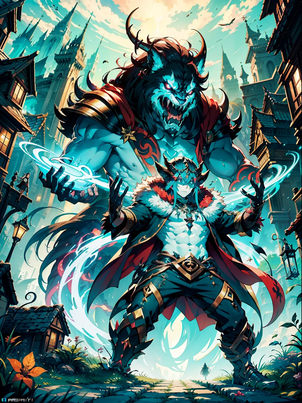 (realista: 1.5)), ((melhor qualidade)), ((obra-prima)), ((detalhado)), ((alta qualidade)), ((foco afiado)), ((obra-prima)), summoner exudes an aura of victory, tendo derrotado com sucesso os invasores, a Divine Beast Covenant and the Demon God Covenant, they have no intention of letting them go;