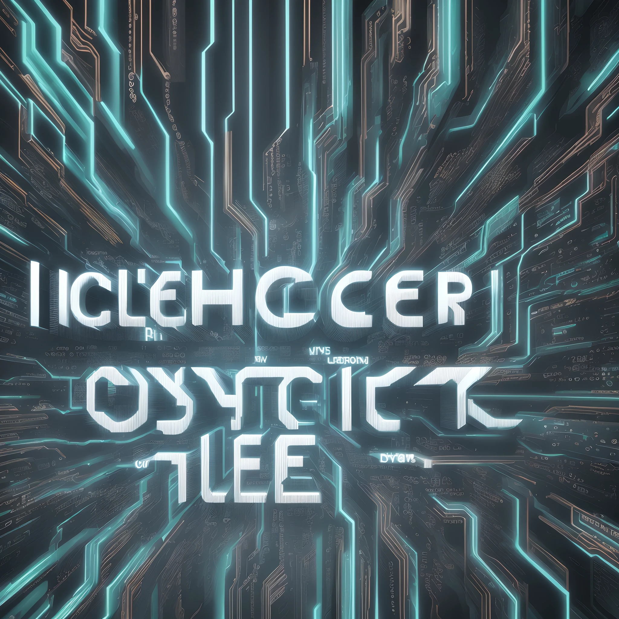 Cyber security typography