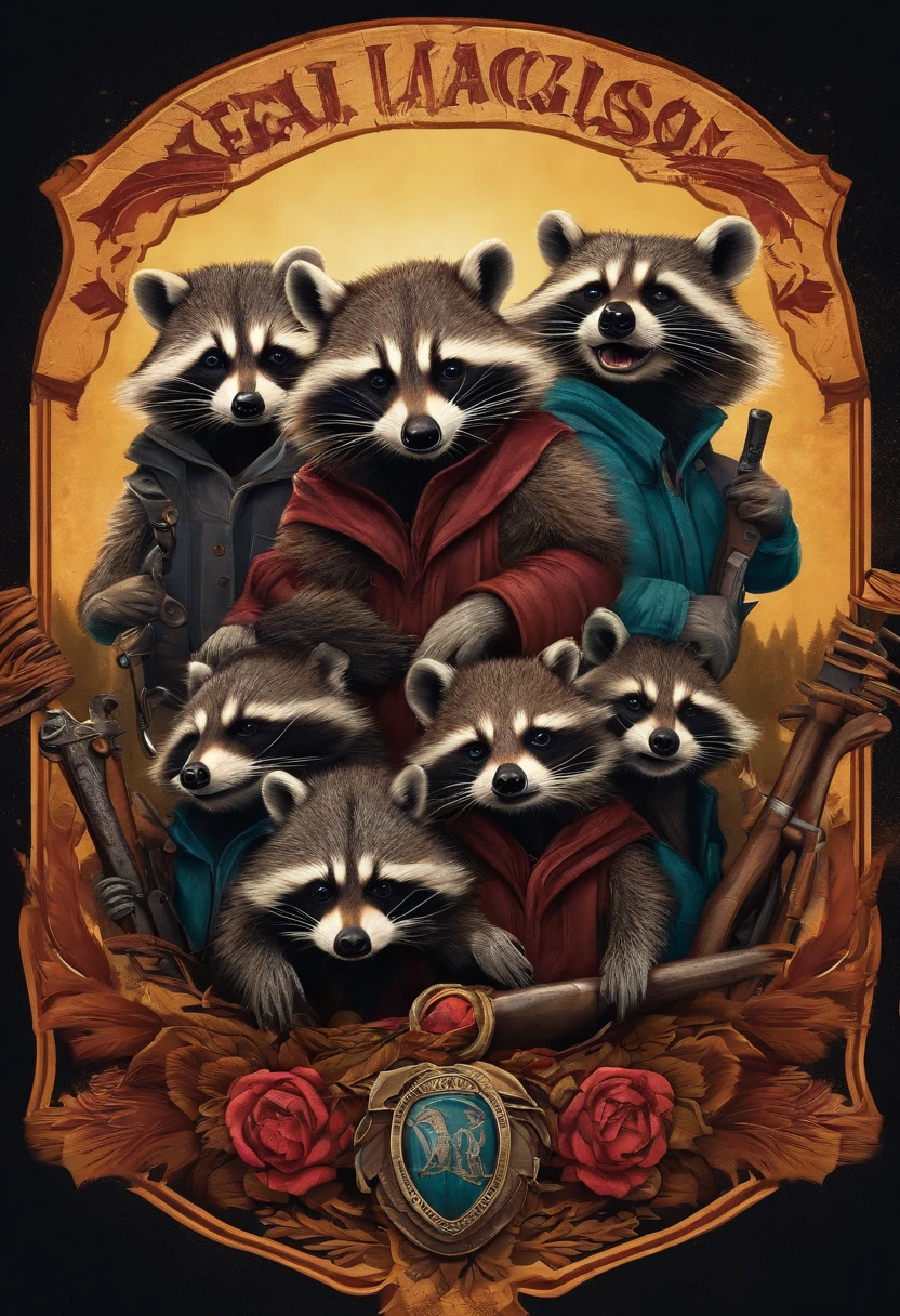 Team emblem "Dead raccoons", With humor