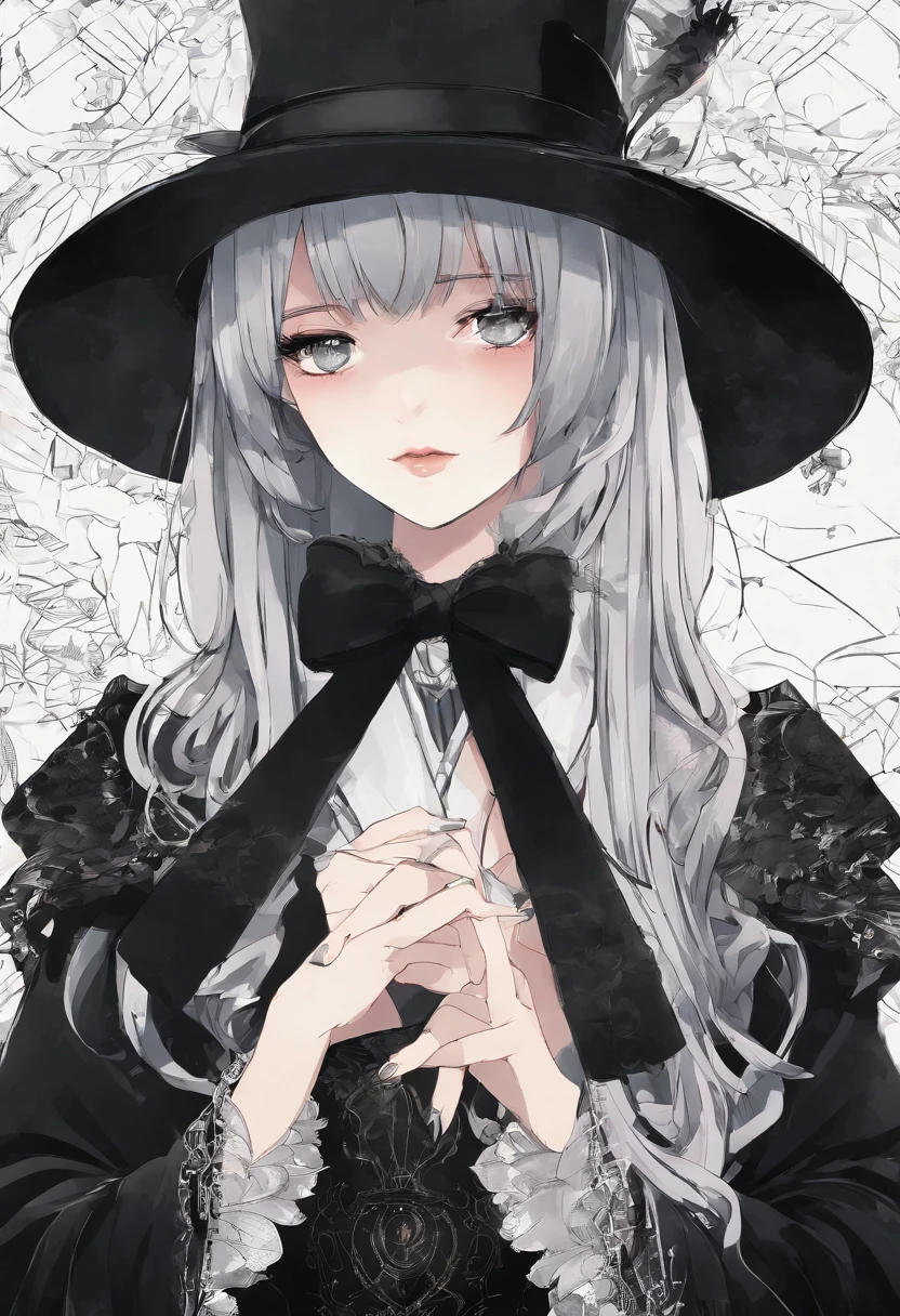 Araffe woman in black dress and black hat posing for photo, inspired by Otake Chikuha, Sui Ishida with black hair, based on Iwasa Matabey, Masami Kurumada Style, inspired by Yukihiko Yasuda, based on Sakai Hoitsu, Wearing Japanese technical clothing, wearing a black noble suit