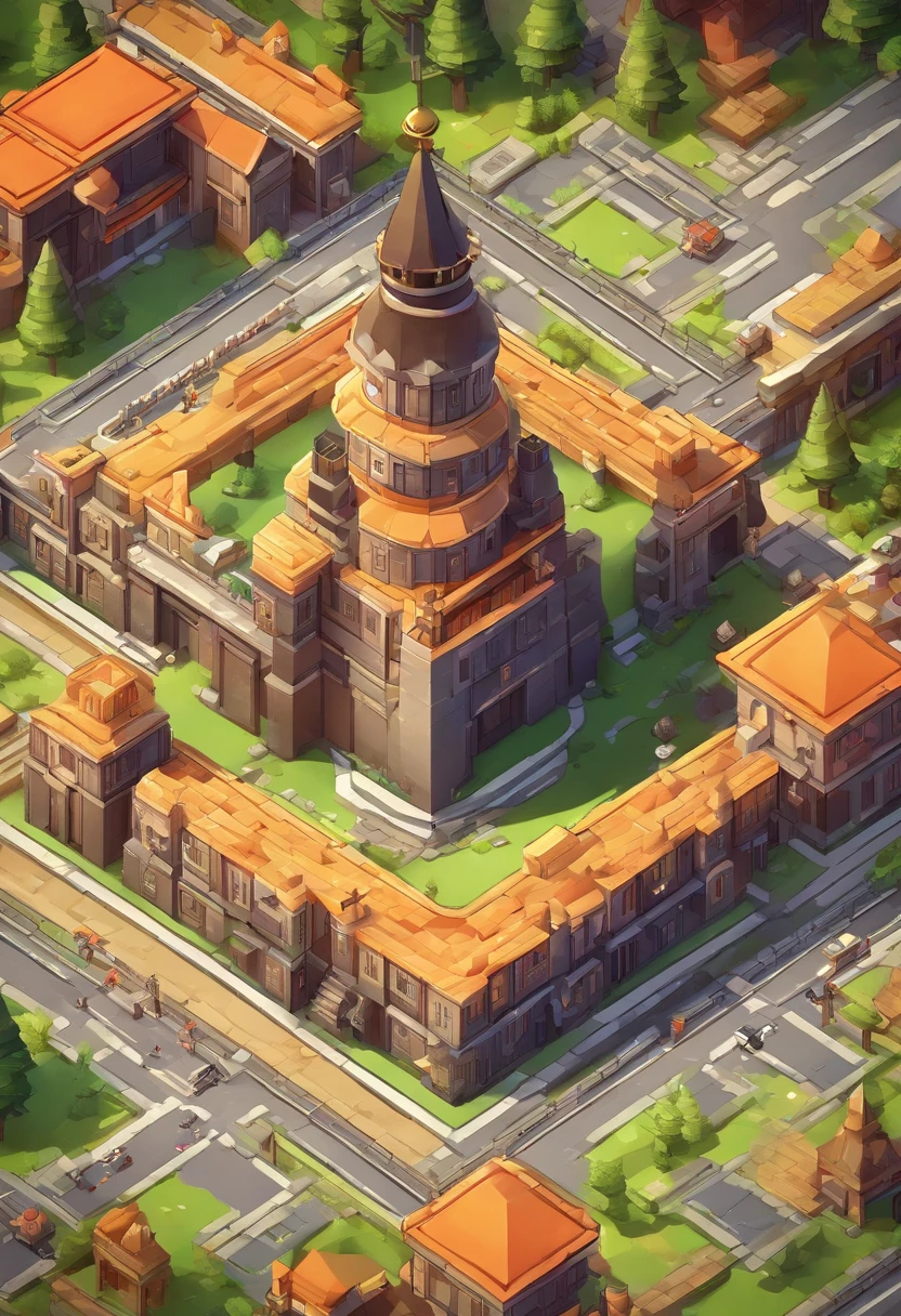 isometric, tower defense game, machine gun turret