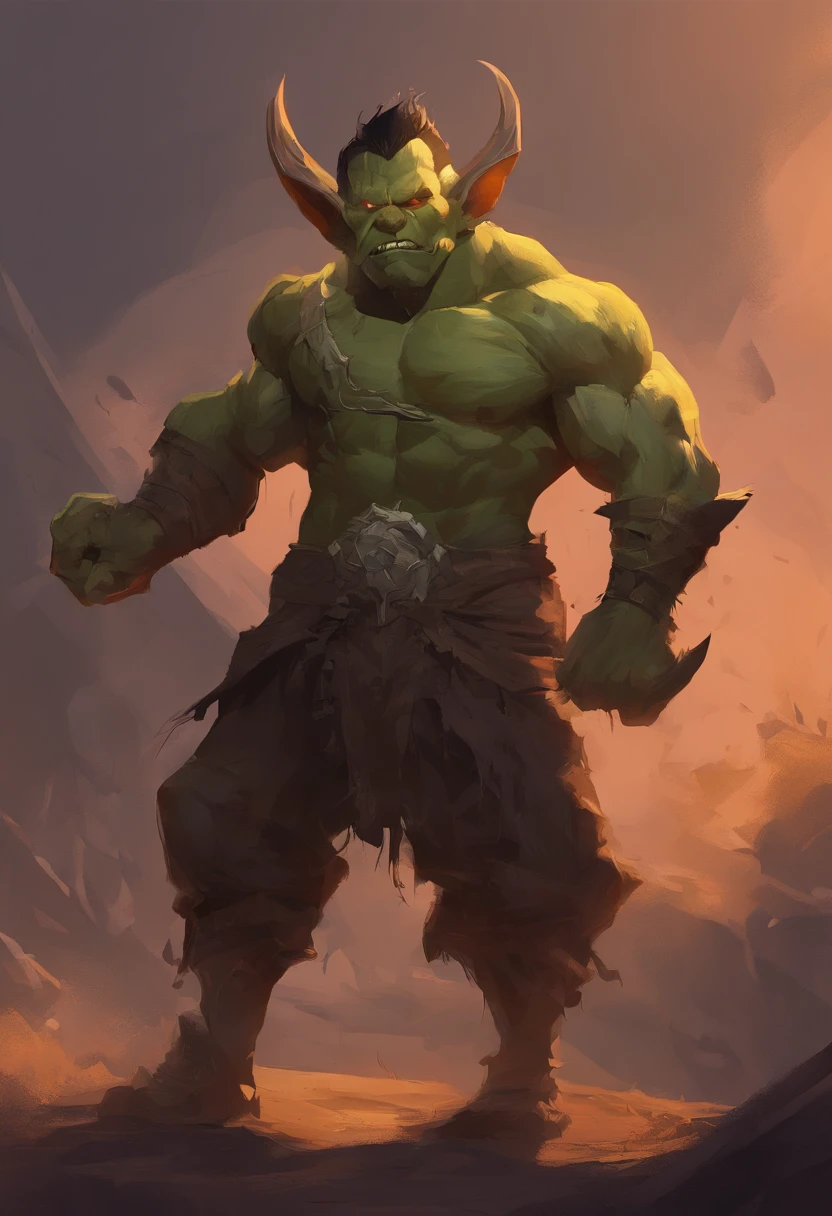 man goblin muscle, manly, barba muito longa, pele verde, musculoso, musculoso, muito forte, huge muscles, enorme, largo, corpo muito peludo, peito peludo, manly, musculoso, nu, tanga, presas grandes