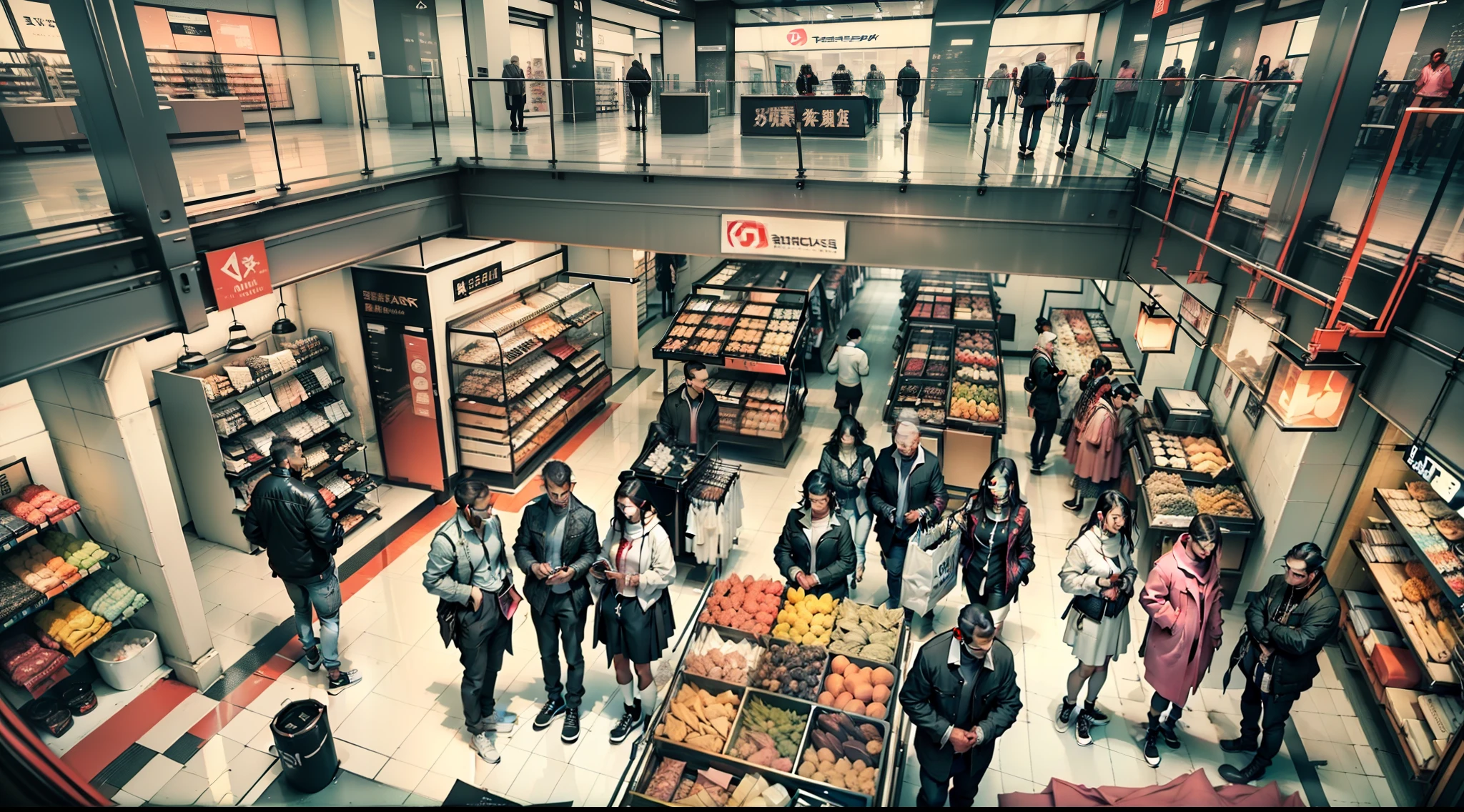((tmasterpiece, best qualityer)), Beauty Department Store, Internal parts, Shopping, insideview, top views, Aerial view of the store, looking from above, View the security camera from above, garments & Accessories, Wide scene, dian, Inside the, jaket, Shopping, jewely, Camisa, Slacks, footwear, dian, Shopping, shelve, The shirt, Slacks, footwear, Accessories, shopping mall, Shopping, luxury fashion, in magnificent shopping mall, lifestyle, Complas Fund, In shopping, mall, photo for a store