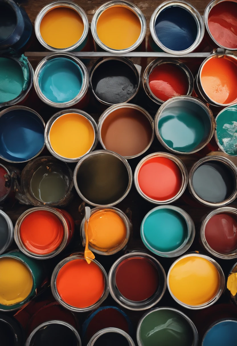 A bucket of paint on a white background