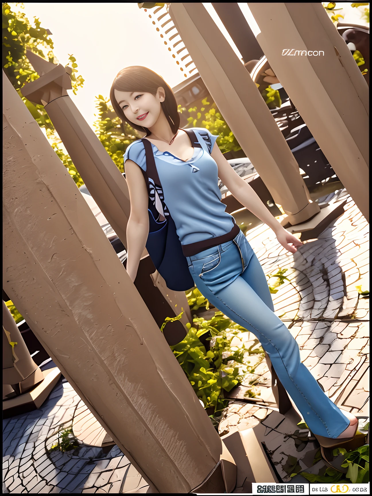 ((Best quality, realisticlying, 8k ultra high definition, Masterpiece: 1.3)), Focus: 1.5, Slim and slim figure,Petite,being thin: 1.4, (long beautiful hair,hair straight,Brown Black,Delicate hair)), (Wet clothes: 1.1) , (rain, the street: 1.3), 1 beautiful maiden(18yr old), 独奏,Black slip sweater, No bra, Raised breasts cleavage, Petite: 1.5, Big breasts Thin waist,Small buttocks,The flat lower abdomen is exposed,Stylish long jeans,(Low Waist),(Open navel), (Branded fashion flared pants:1.2), (Stylish washed blue trousers:1.2),Premium texture: 1.3, High-quality granularity, (Nice little crystal sandals: 1.2), Legs are well-proportioned,Highly detailed face and skin texture,petty face,Super nice looking, Beautiful eyes, 二重まぶた , delicated, beautifuldetails, Fair face and skin, Smile, Toothy,lipsticks,There are dimples,(female focus, waistup & hips focus, close focus, hdr shot), Legs together, varied pose,taken from behind (full bodyesbian: 1.8))
