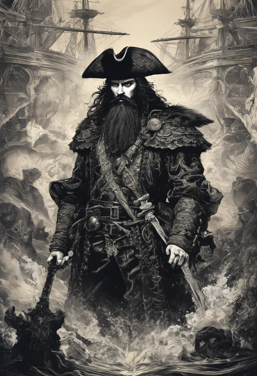 Final battle between Blackbeard and Robert Maynard