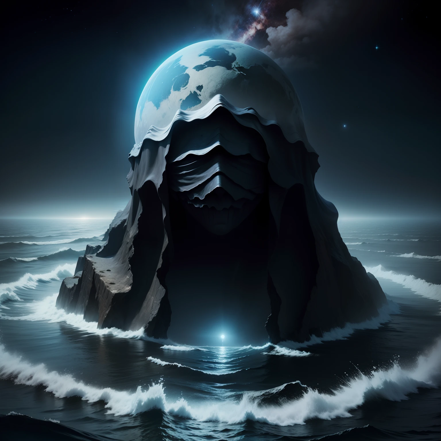 In the beginning God created the heavens and the earth.
Era a terra sem forma e vazia; darkness covered the face of the abyss, and the Spirit of God moved on the waters..