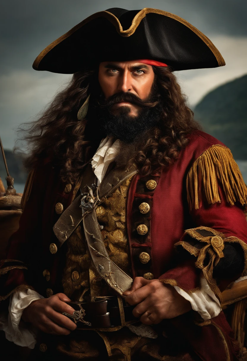 Blackbeard, also known as Edward Teach, was a fearsome pirate from the Golden Age of Piracy.