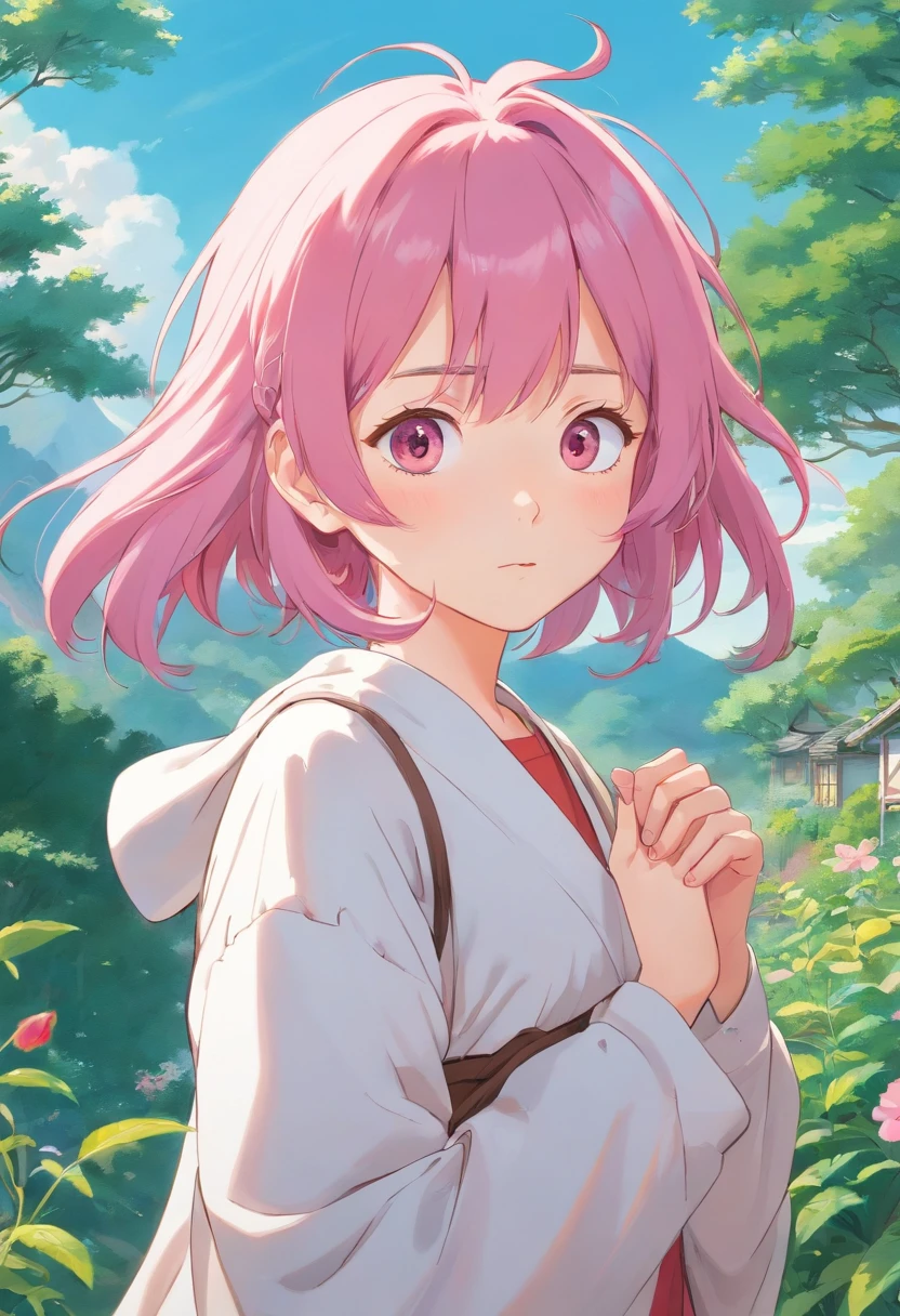 Anime like shikimori, pink hair, girl, super cute